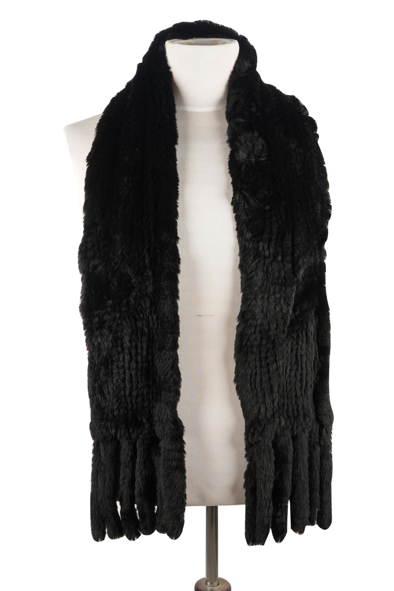 Black Fur Scarf