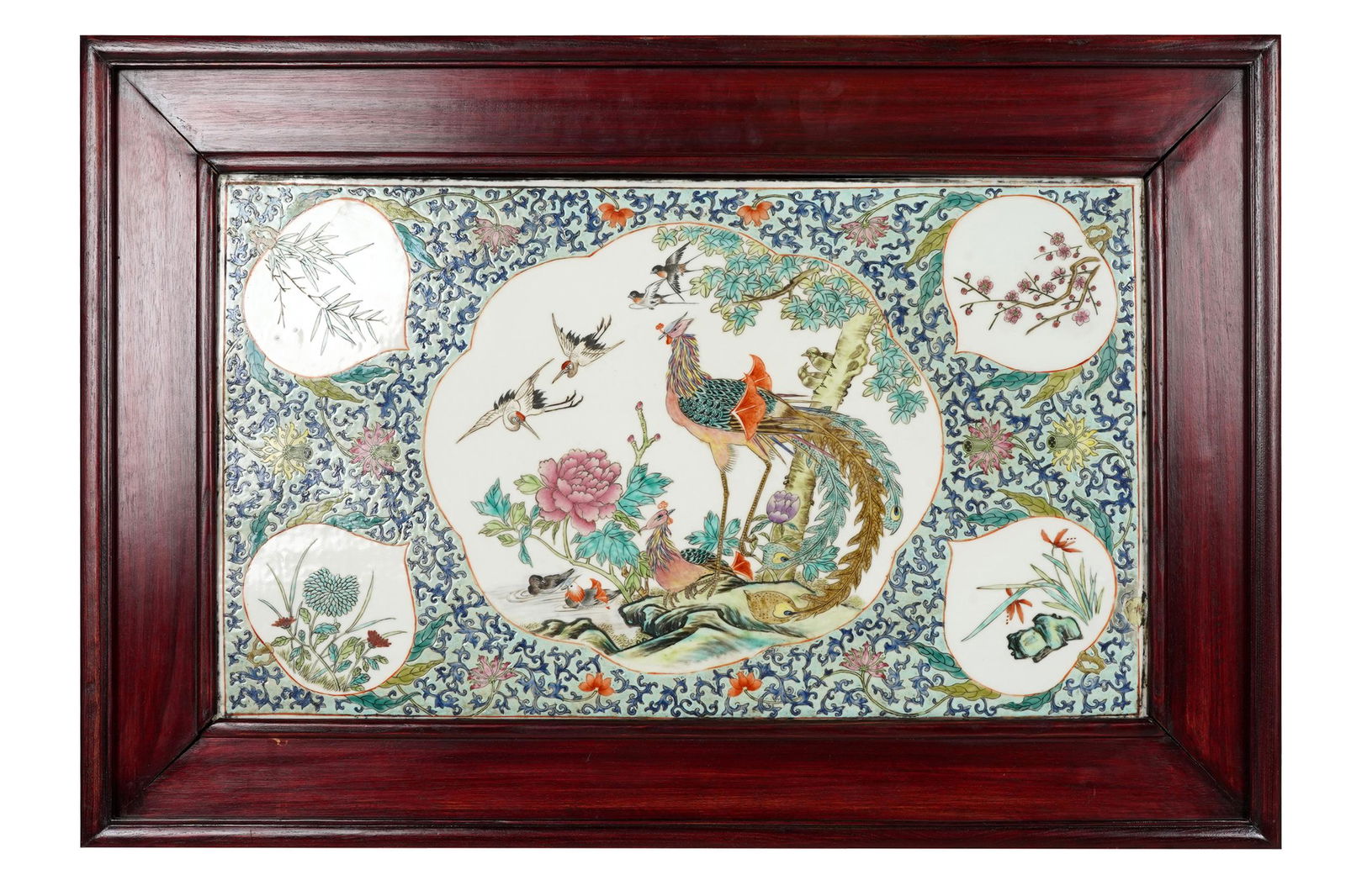 FRAMED CHINESE PORCELAIN PANEL (1 of 8)