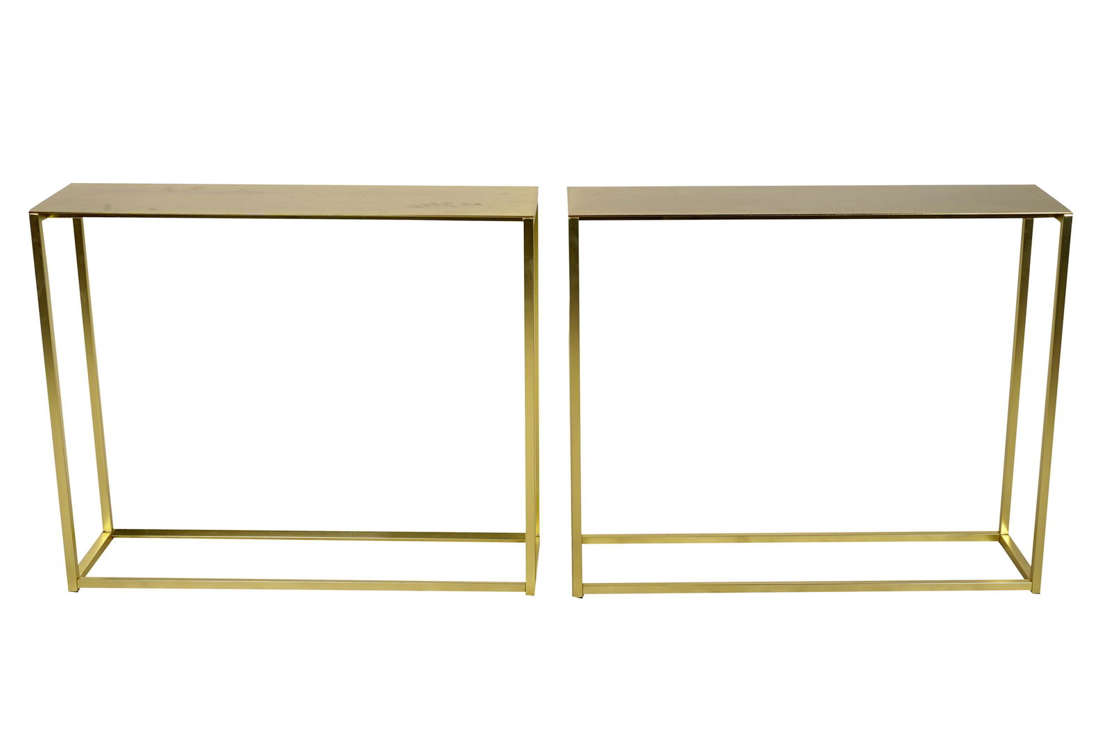 PAIR OF MODERNIST METAL CONSOLE TABLES (1 of 8)