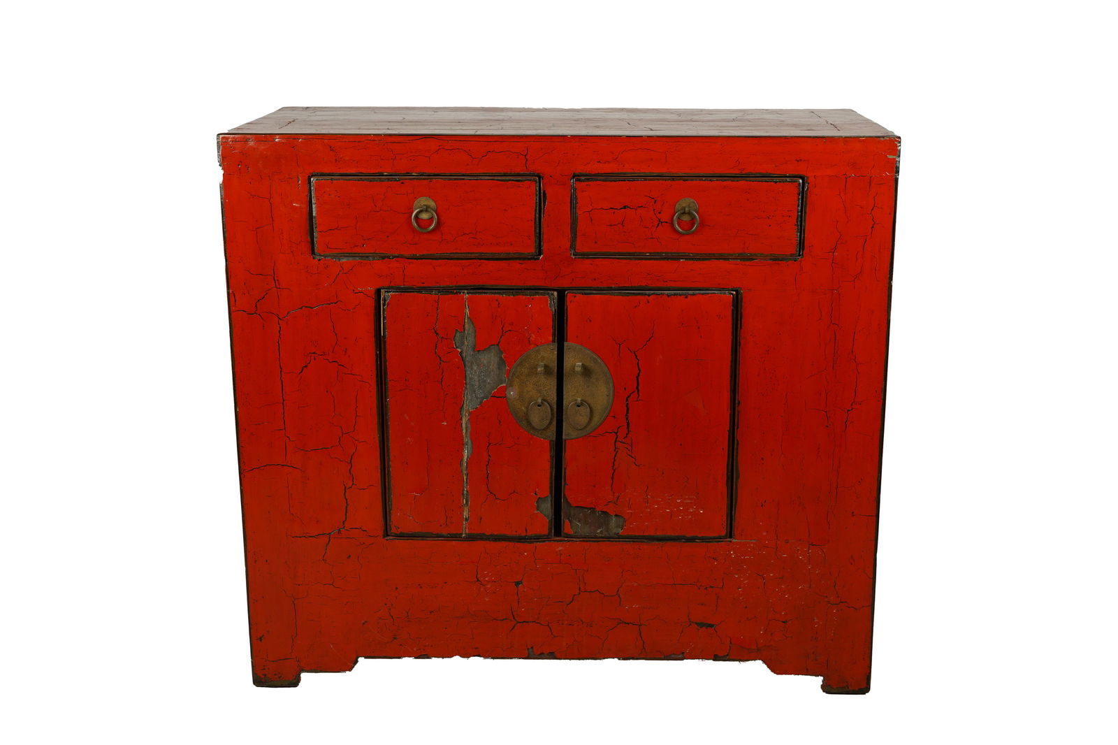 CHINESE-STYLE RED LACQUERED CABINET (1 of 13)