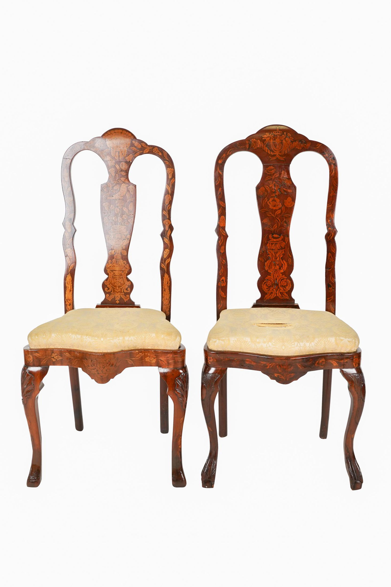 TWO DUTCH MARQUETRY SIDE CHAIRS (1 of 10)
