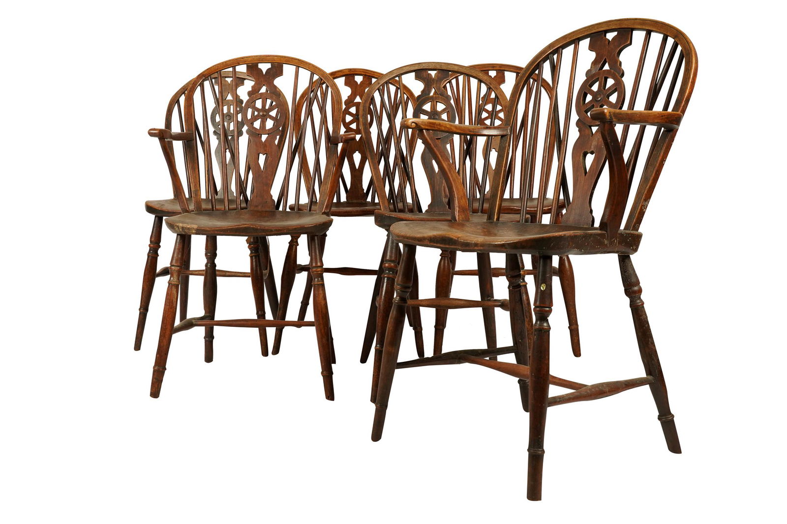 SIX WINDSOR STYLE DINING CHAIRS (1 of 13)