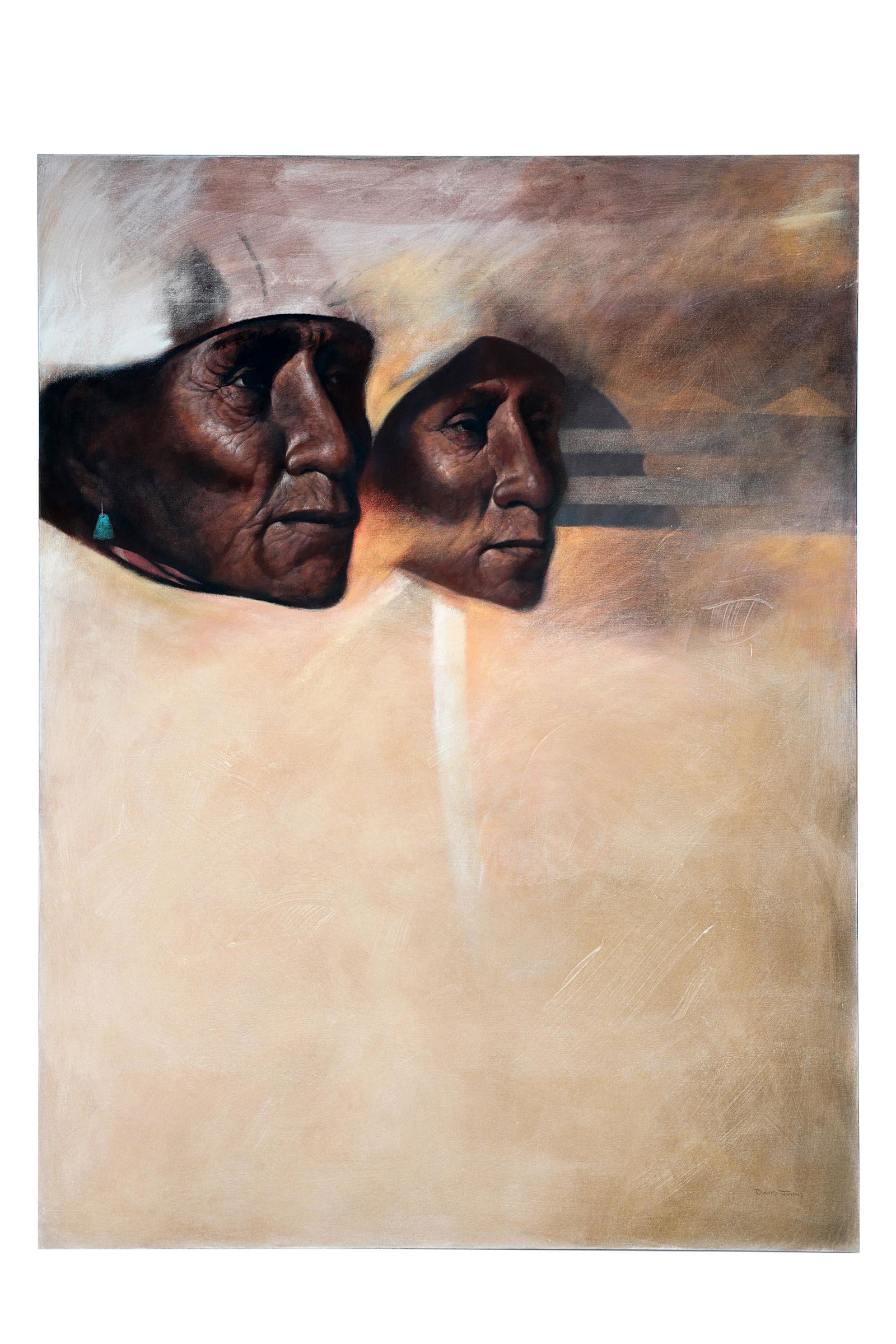 DAVID JOHNS (B. 1948): FACES (1 of 7)