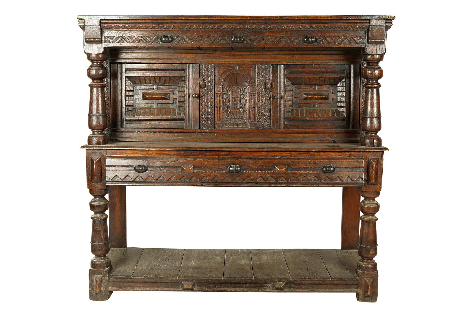 JACOBEAN OAK COURT CUPBOARD (1 of 12)