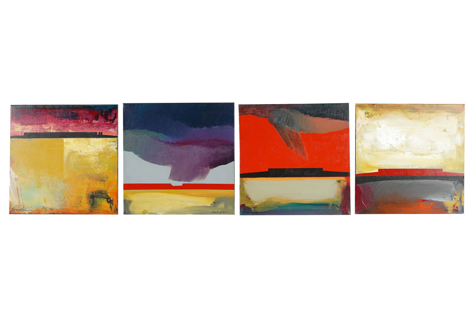 DAN NAMINGHA: SUITE OF FOUR PAINTINGS (1 of 10)