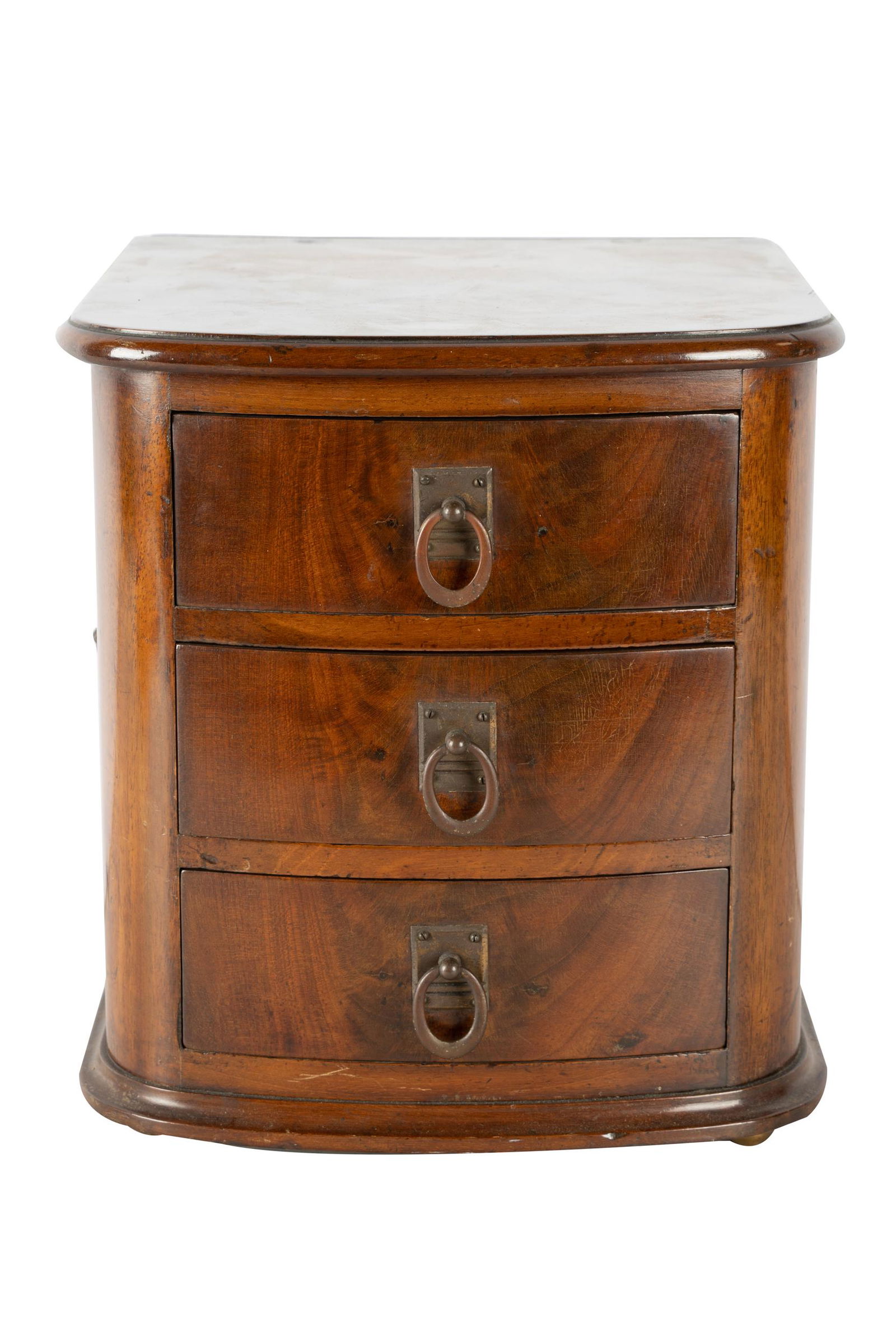 DIMINUTIVE CARVED MAHOGANY COMMODE (1 of 6)