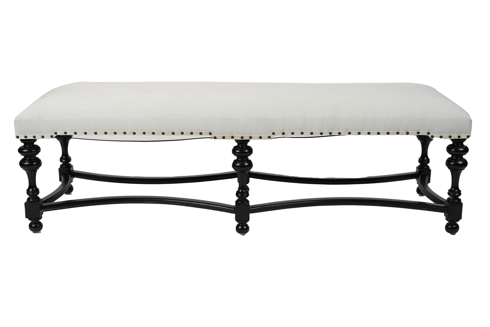 EBONY UPHOLSTERED BEDSIDE BENCH (1 of 9)