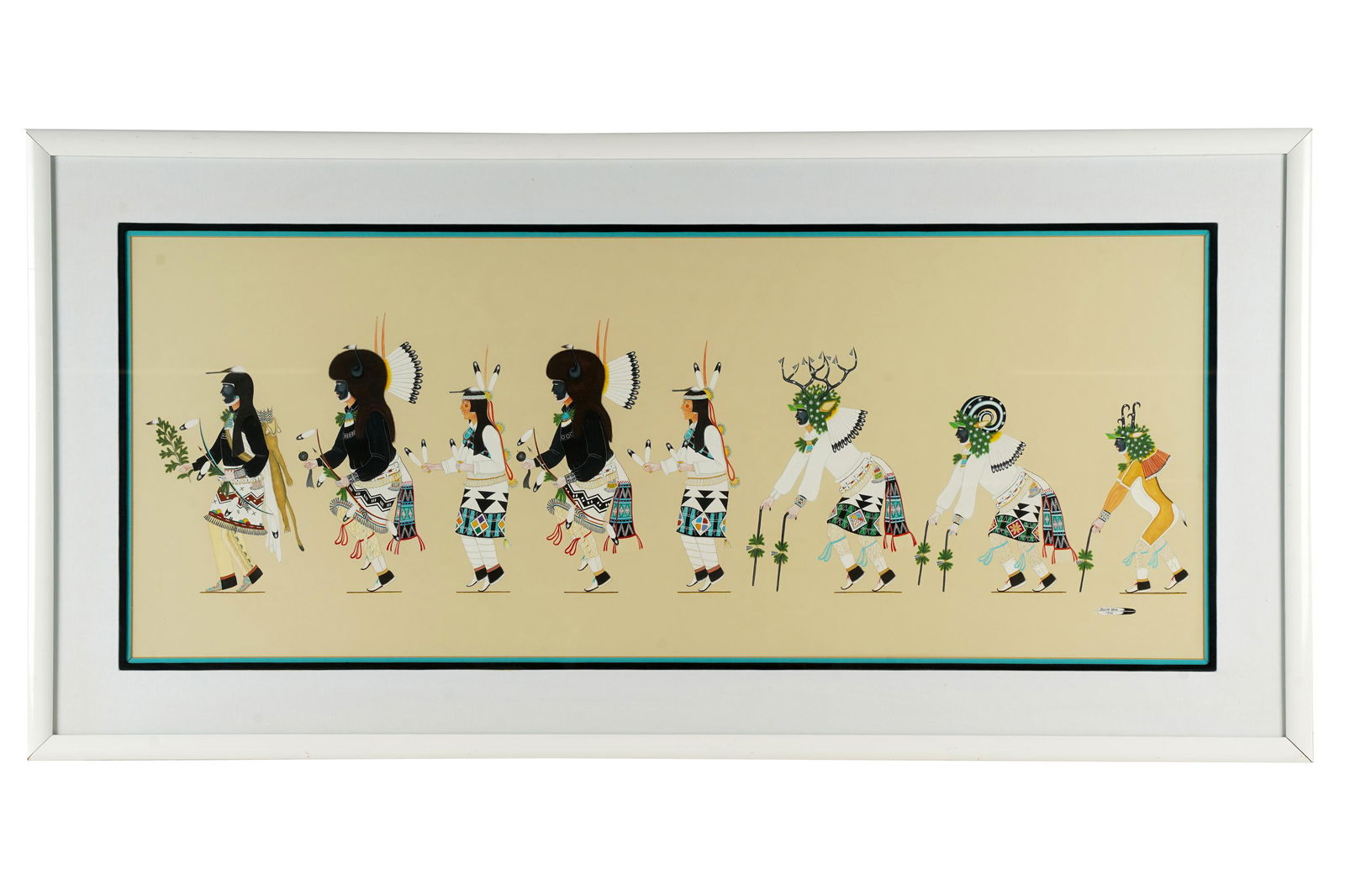 JOSEPH TAPIA (20TH CENTURY): RITUAL DANCERS (1 of 9)