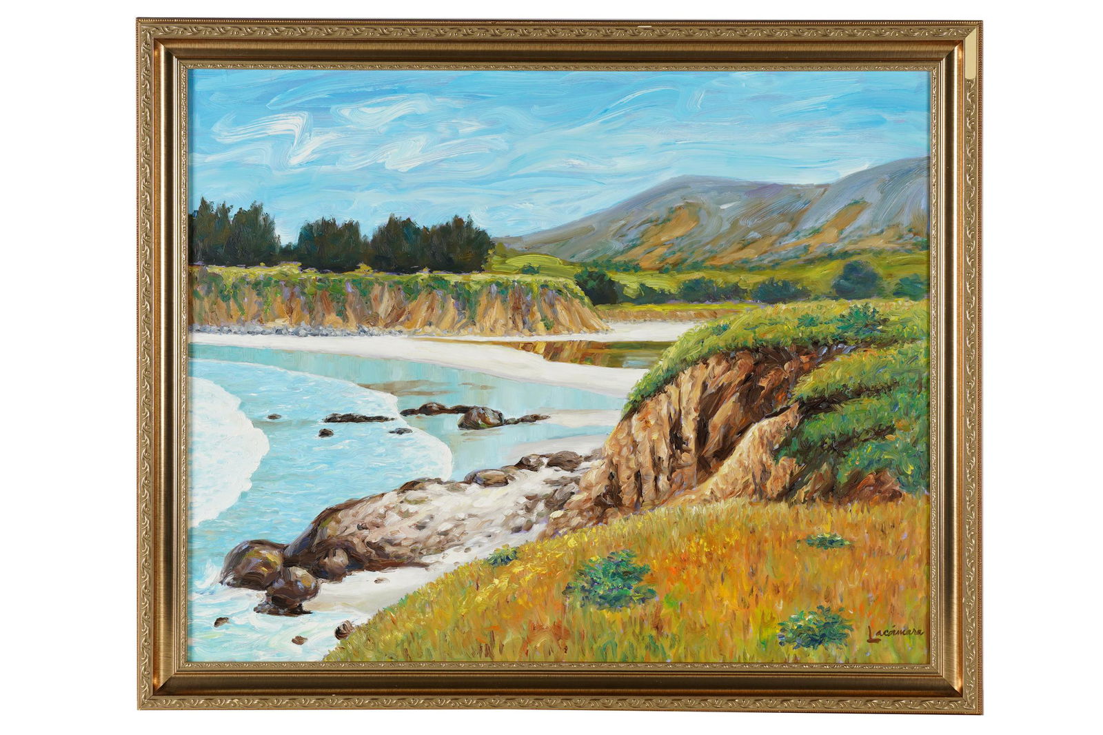 CARLOS LACAMARA (20TH CENTURY) : "COASTAL SCENE" (1 of 7)