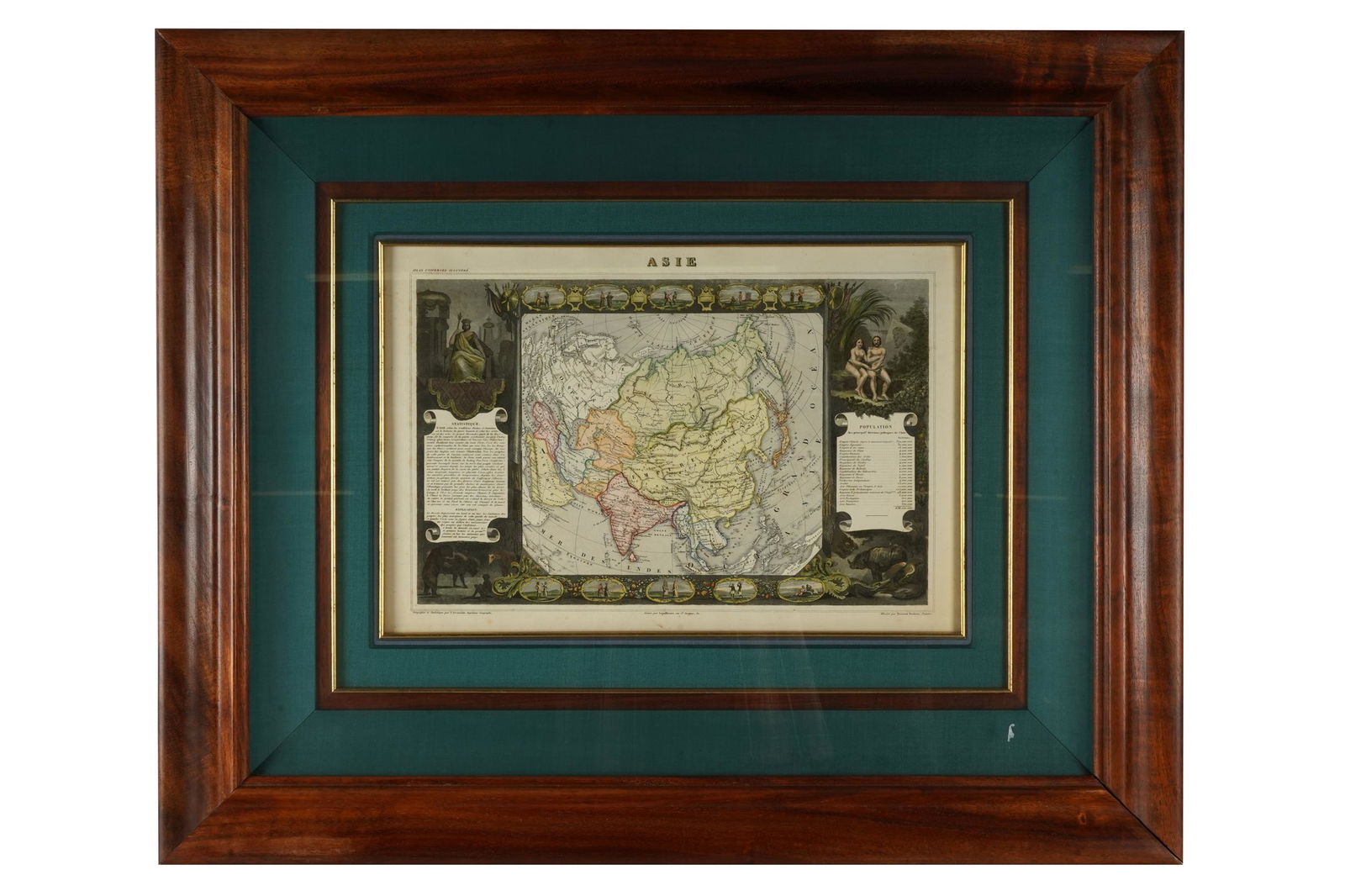 LEVASSEUR: HAND-COLORED ENGRAVED MAP OF ASIA (1 of 7)