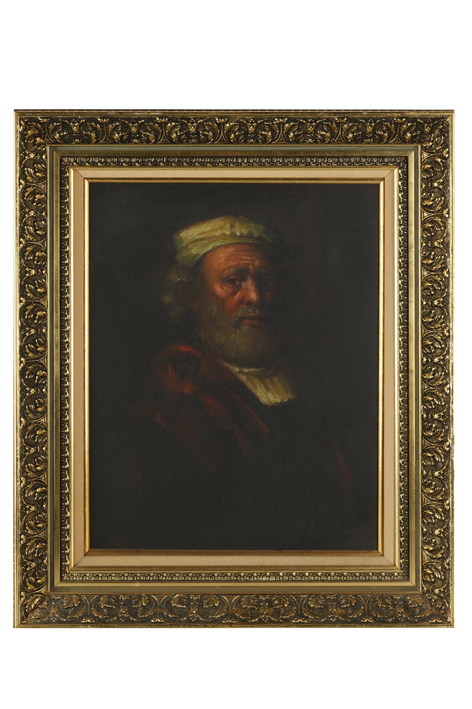 PORTRAIT OF A GENTLEMAN: oil on canvas, signed Adrian lower 19 x 15 inches; 26 x 22 1/4 inches framed