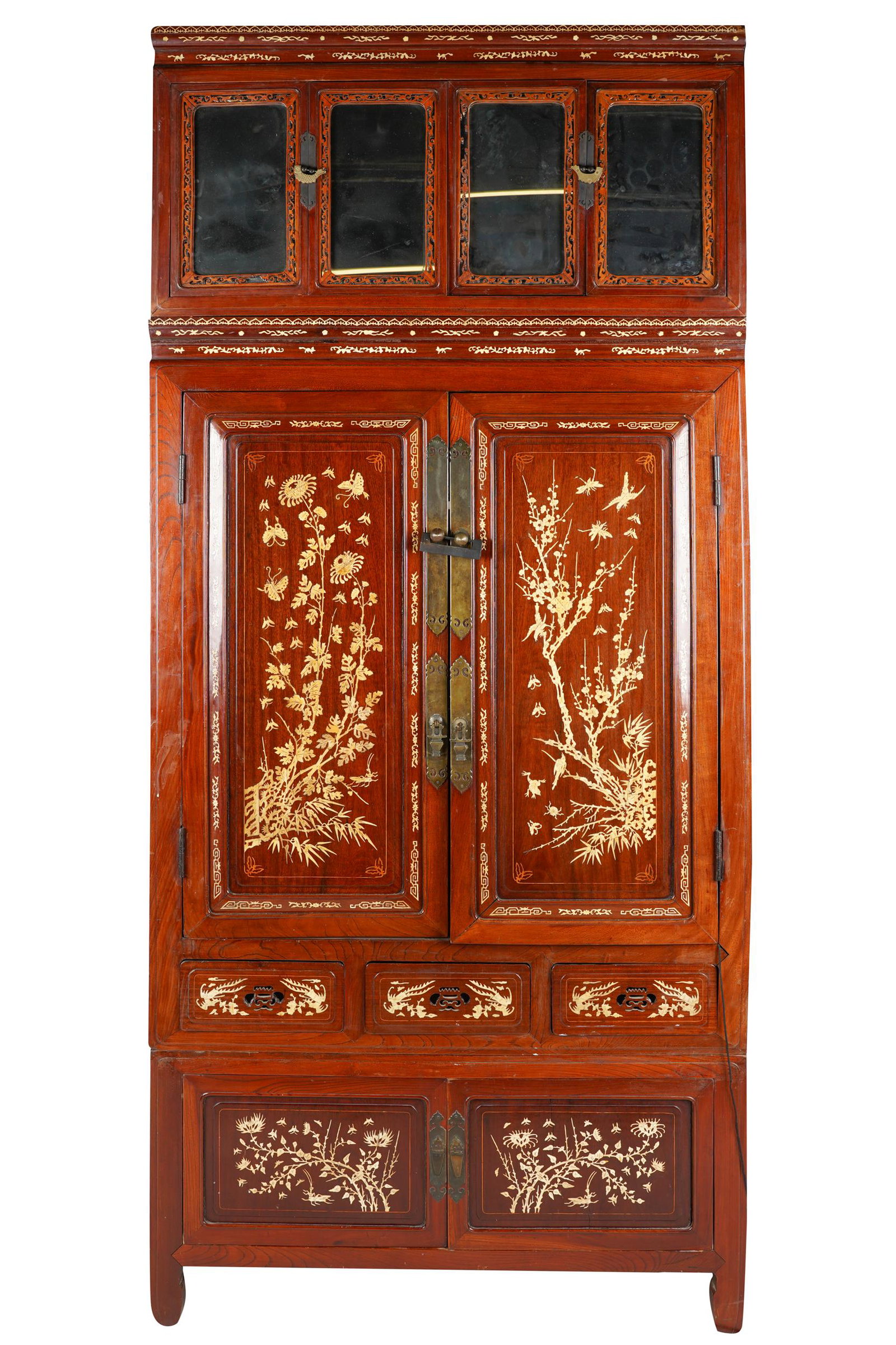 CHINESE INLAID ARMOIRE (1 of 10)