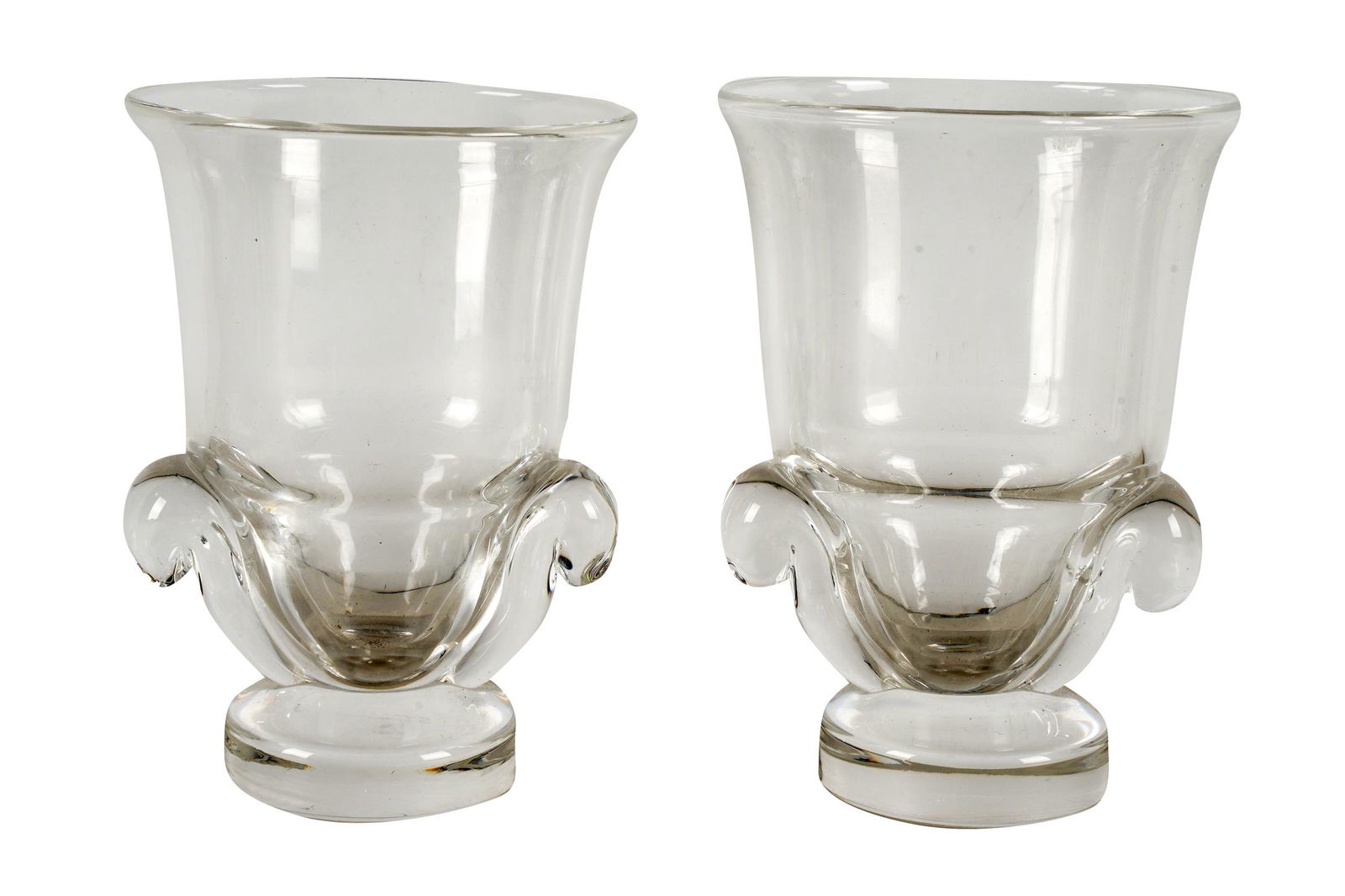 PAIR OF STEUBEN FOOTED VASES (1 of 5)