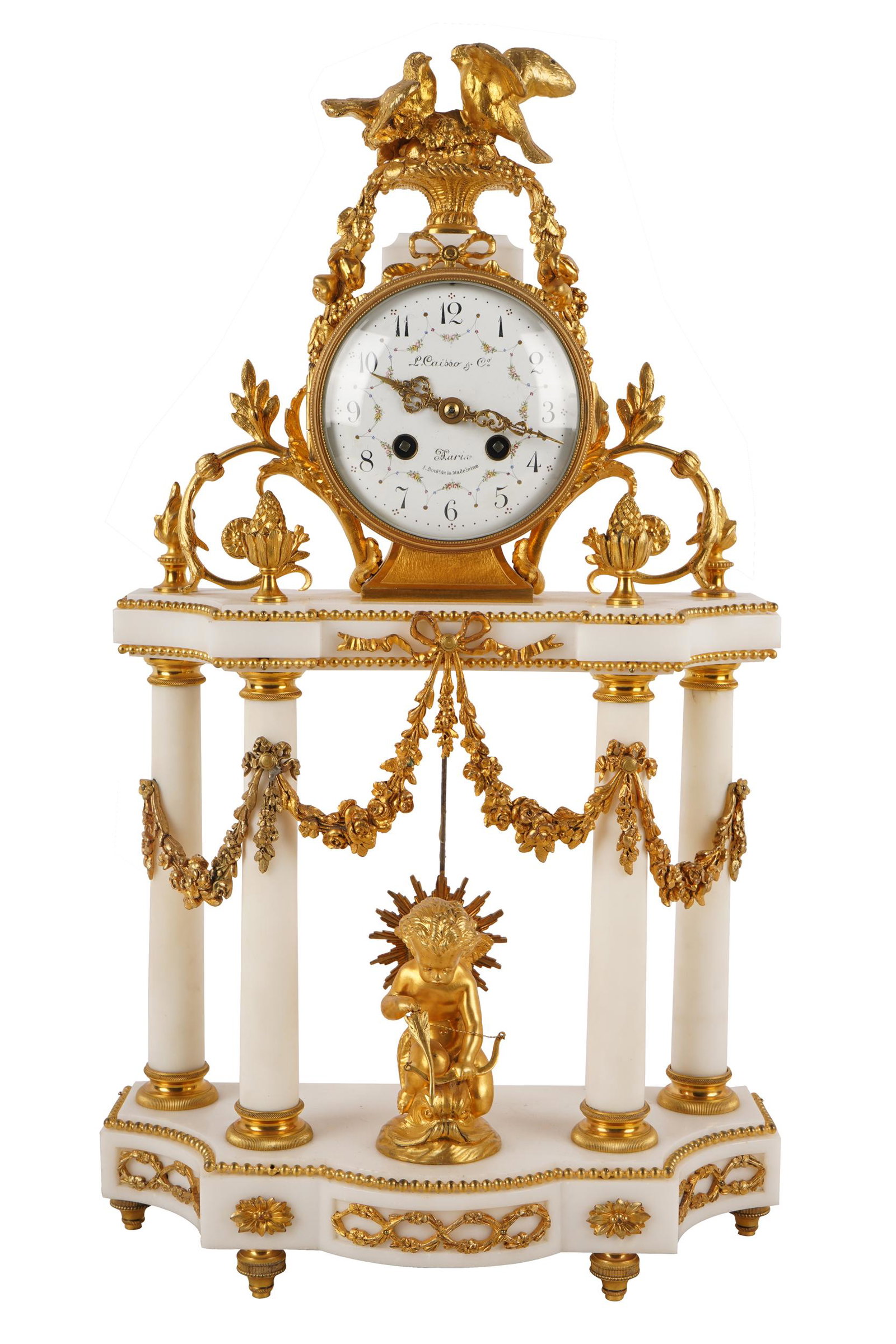 L. CAIBBO:  FRENCH THREE PIECE CLOCK SET (1 of 10)