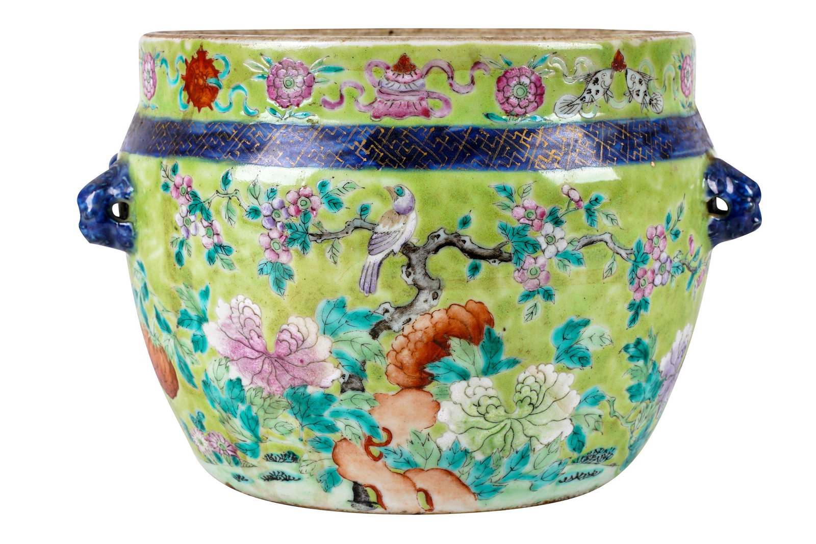 CHINESE GREEN-GLAZED CERAMIC POT (1 of 9)