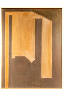 GARY STEPHAN (B. 1942): "NATURAL LANGUAGE / THE: 1978; acrylic on canvas; signed, titled and dated verso; Provenance: Margo Leavin Gallery label; 80 x 60 inches