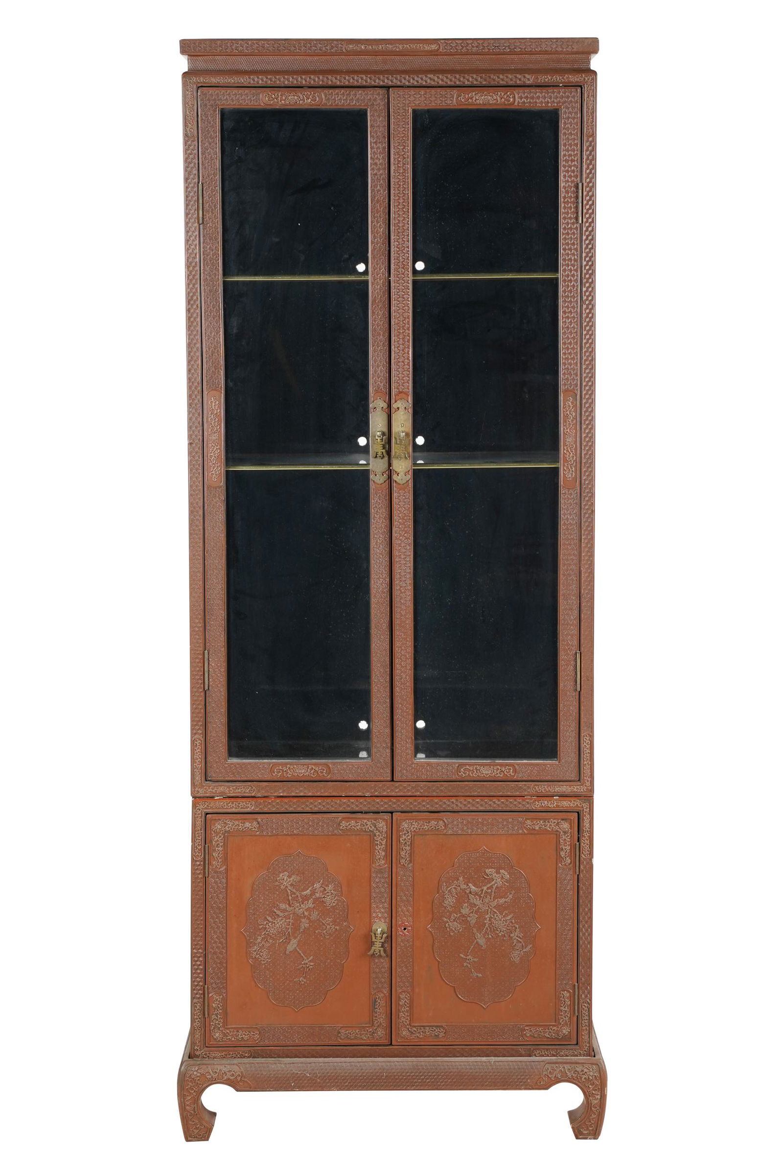CHINESE STYLE  LACQUERED DISPLAY CABINET (1 of 13)