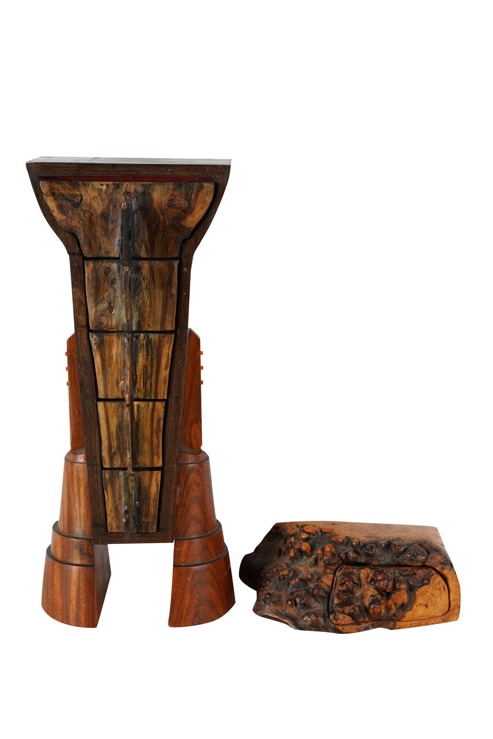 TWO CARVED WOOD BOXES (1 of 7)