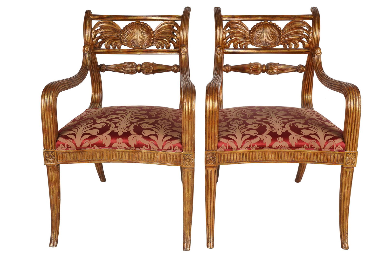 PAIR OF MAITLAND SMITH GILTWOOD ARMCHAIRS (1 of 10)