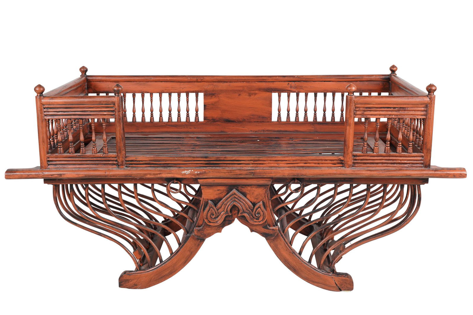 SOUTHEAST ASIAN RED LACQUERED CONSOLE (1 of 10)