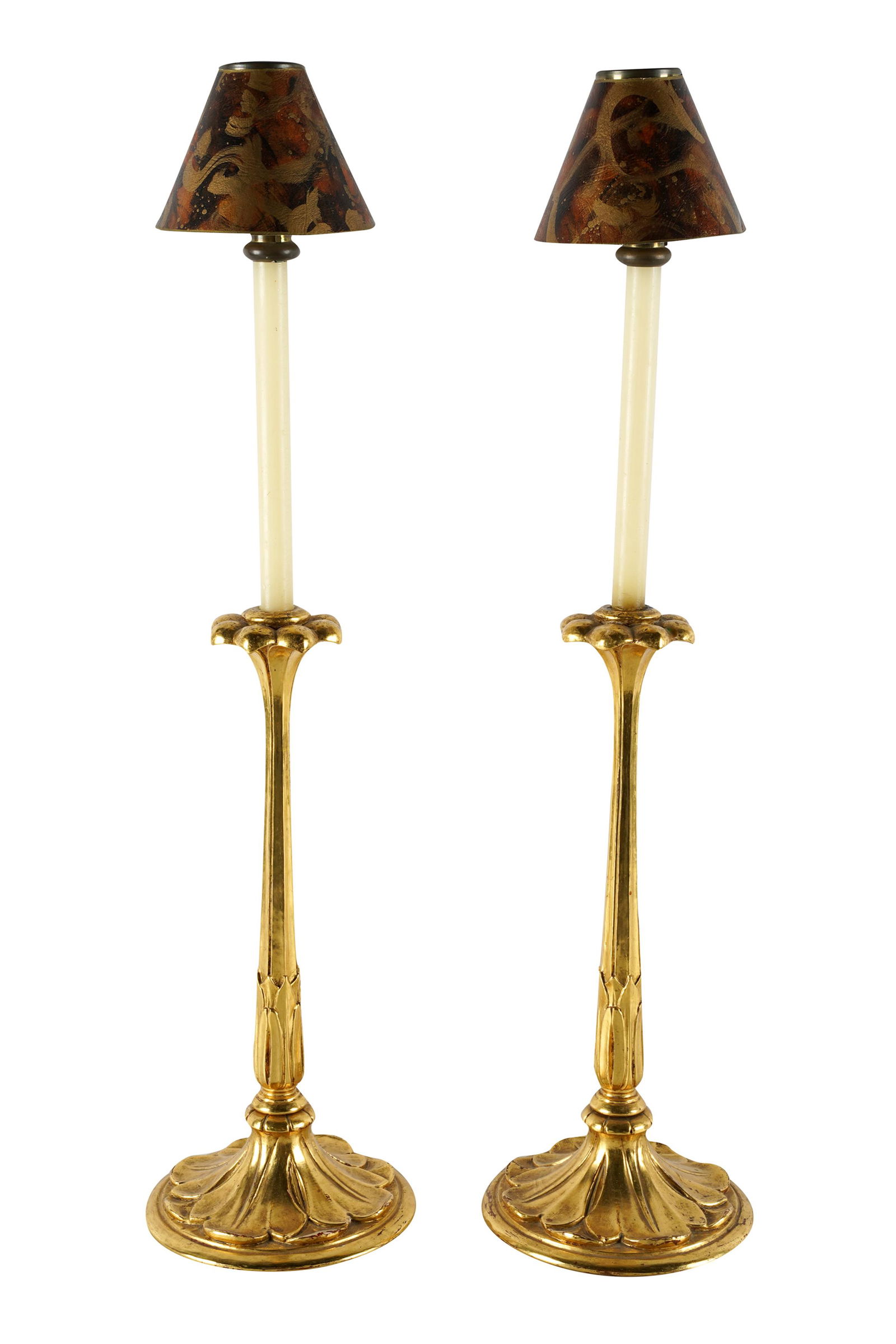 PAIR OF CARVED GILTWOOD CANDLE STANDS (1 of 10)