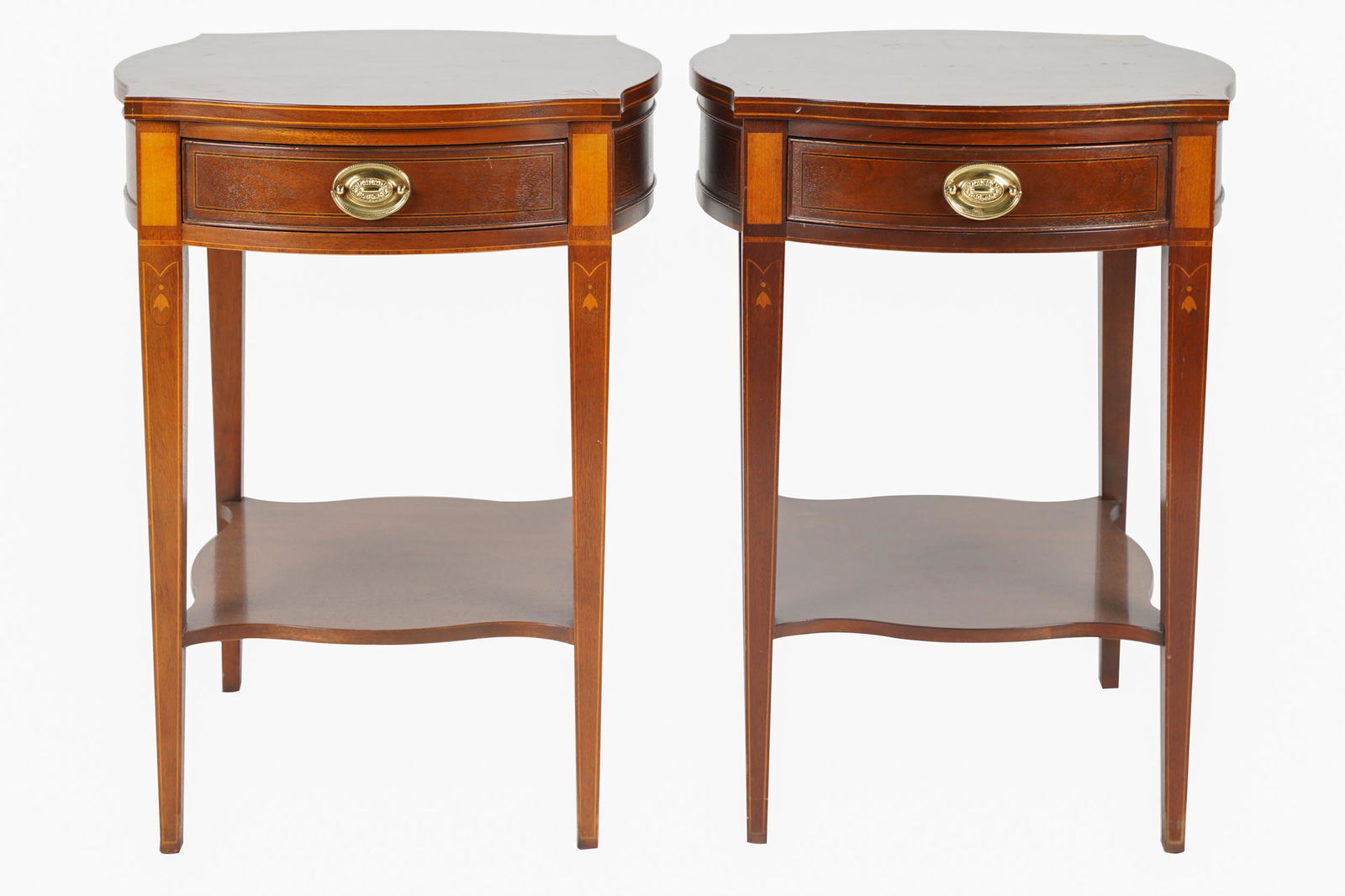 PAIR OF BAKER INLAID SIDE TABLES (1 of 8)