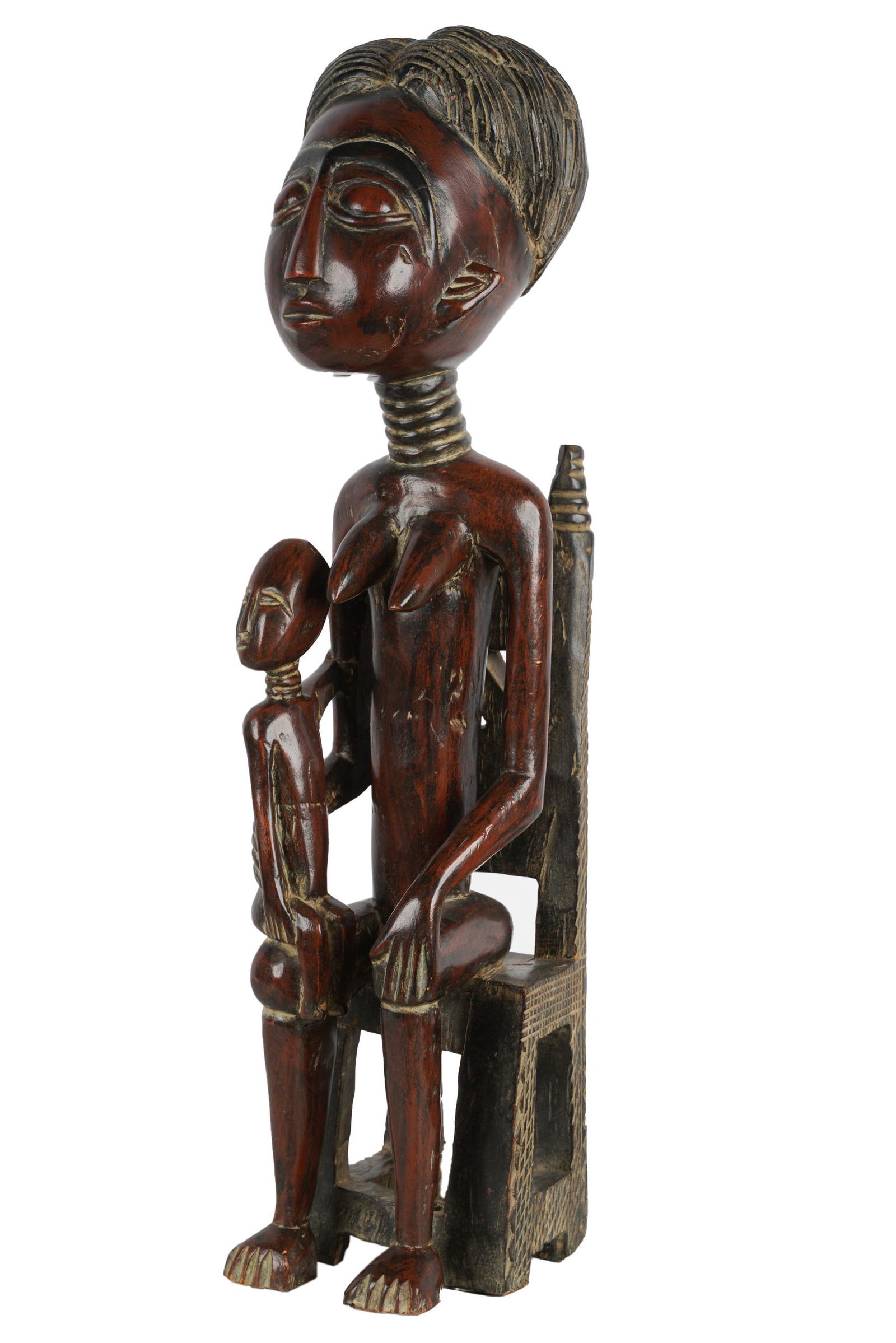 AFRICAN CARVED WOOD FIGURAL GROUP (1 of 10)