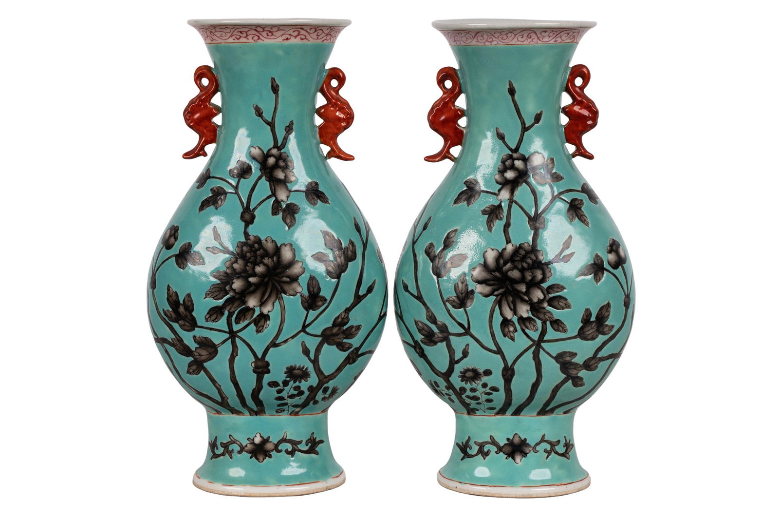 PAIR OF CHINESE CERAMIC VASES (1 of 19)