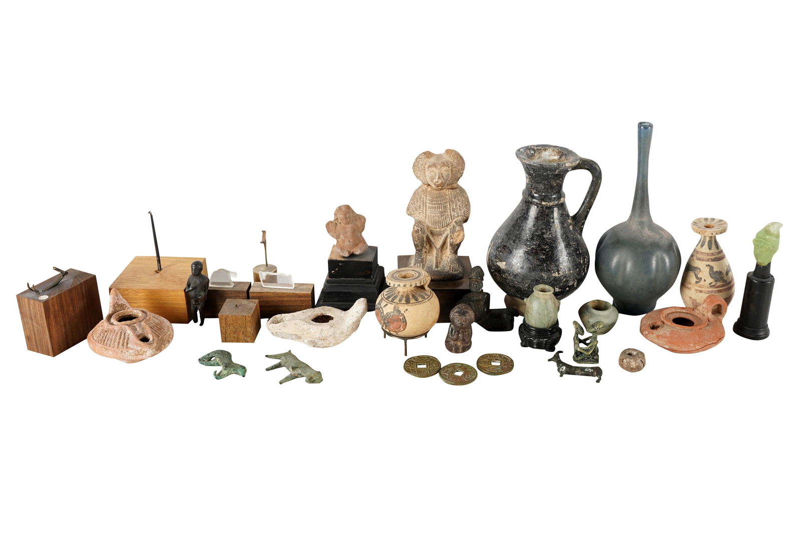 COLLECTION OF ASSORTED POTTERY ANTIQUITIES (1 of 12)