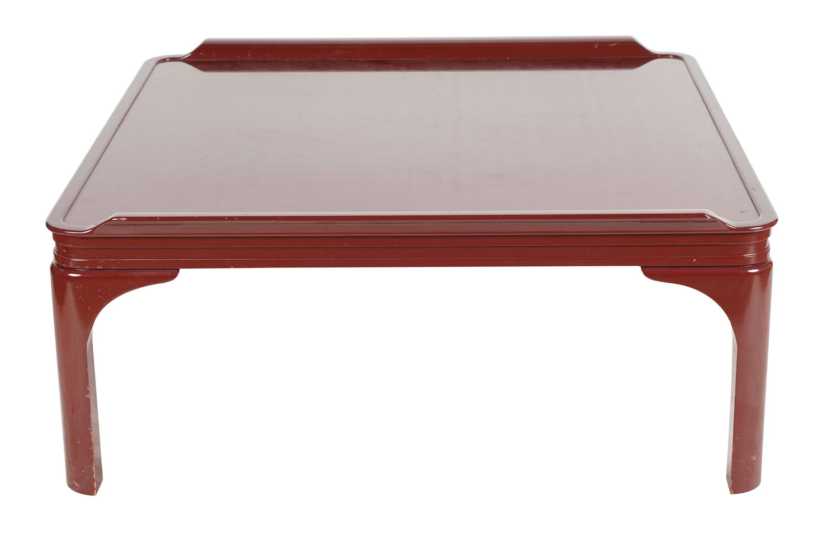 RED LACQUERED MODERN COFFEE TABLE (1 of 8)