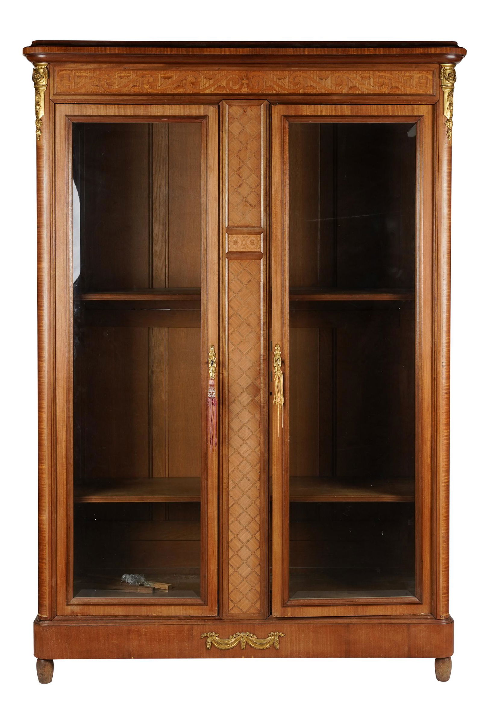FRENCH ORMOLU-MOUNTED PARQUETRY INLAID DISPLAY CABINET (1 of 9)