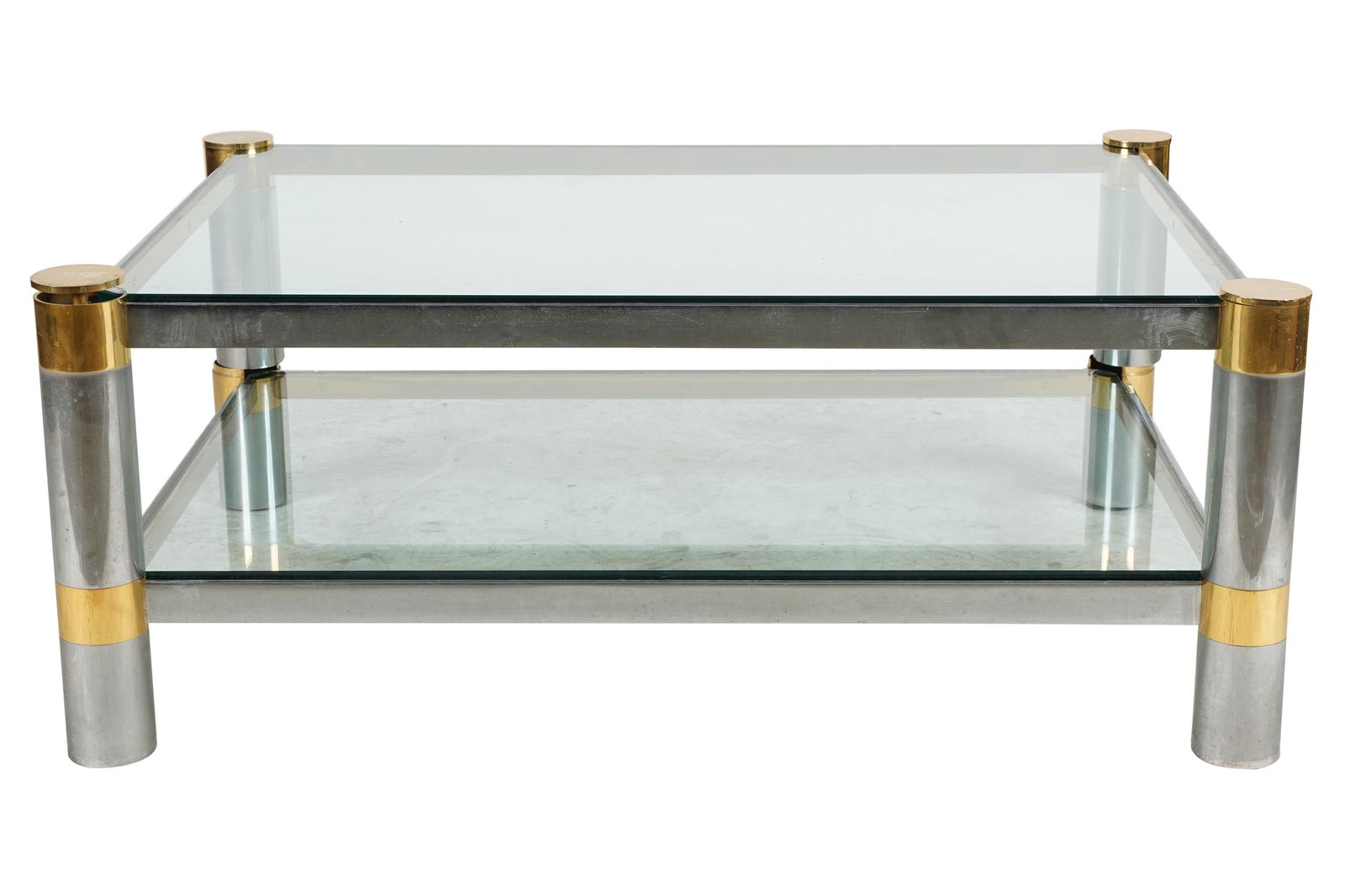 MODERN CHROME & GLASS COFFEE TABLE (1 of 8)