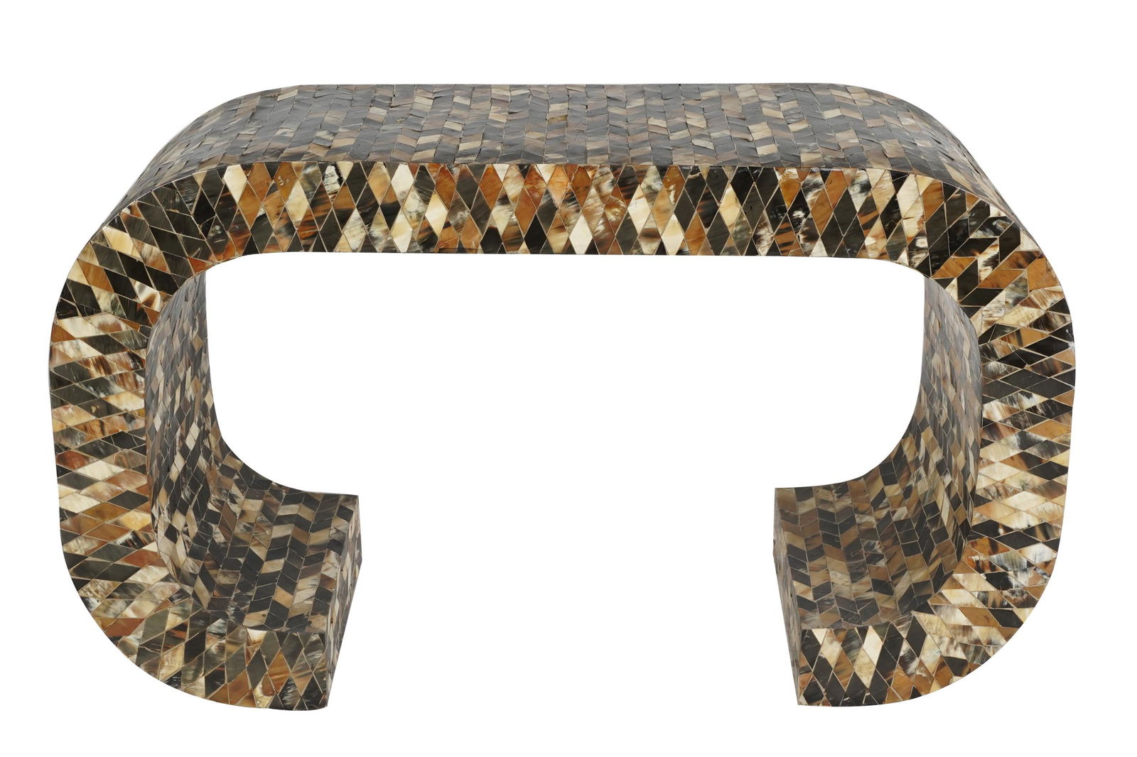 CONTEMPORARY HORN-VENEERED SOFA TABLE (1 of 10)