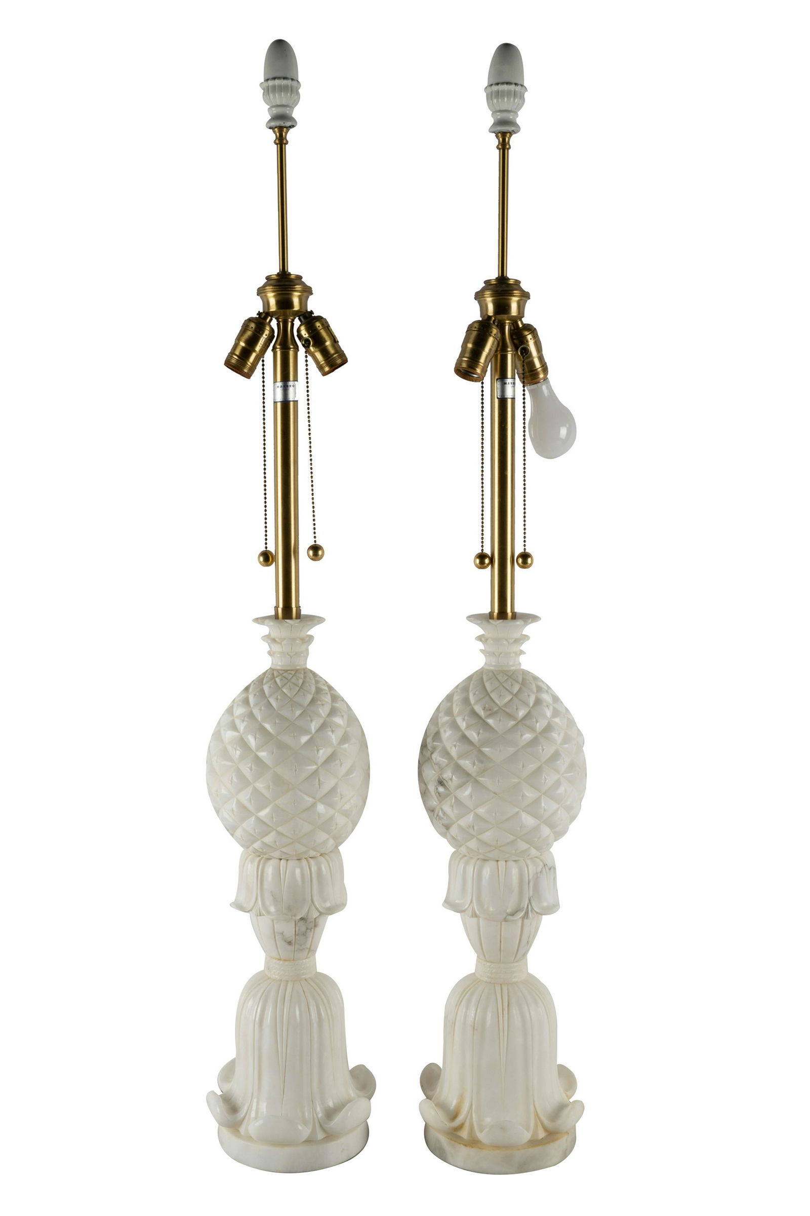 PAIR OF MARBRO ALABASTER TABLE LAMPS (1 of 10)