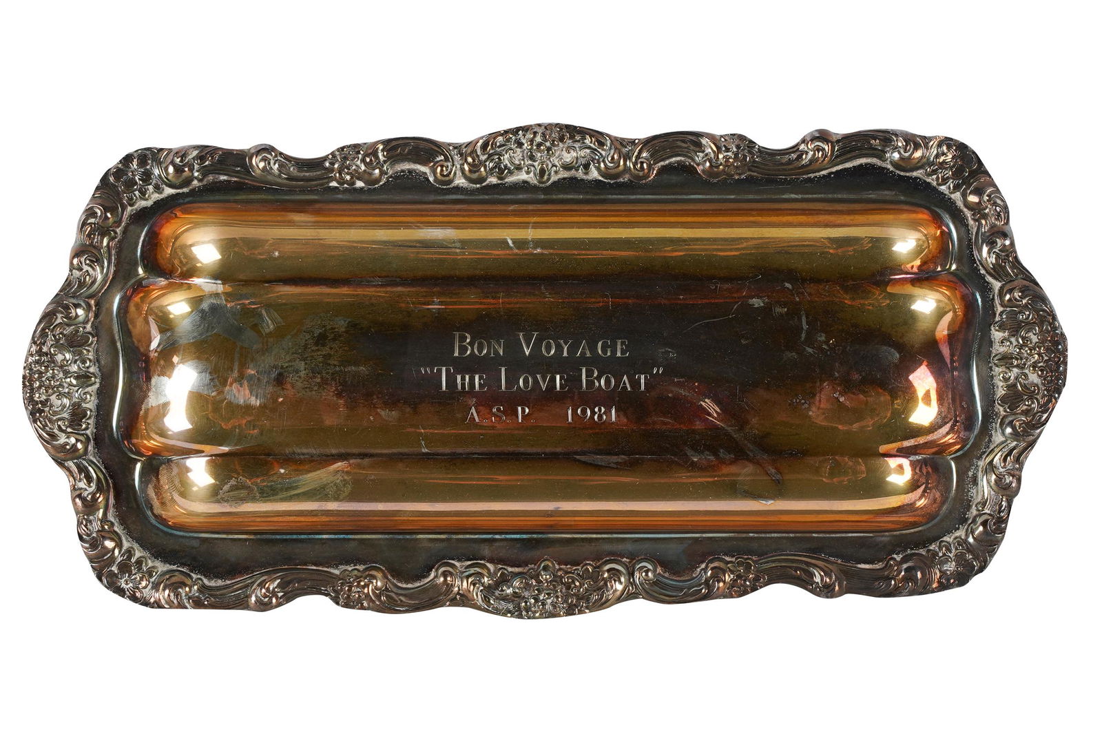 CAROL CHANNING "LOVE BOAT" SILVERPLATE PRESENTATION (1 of 9)