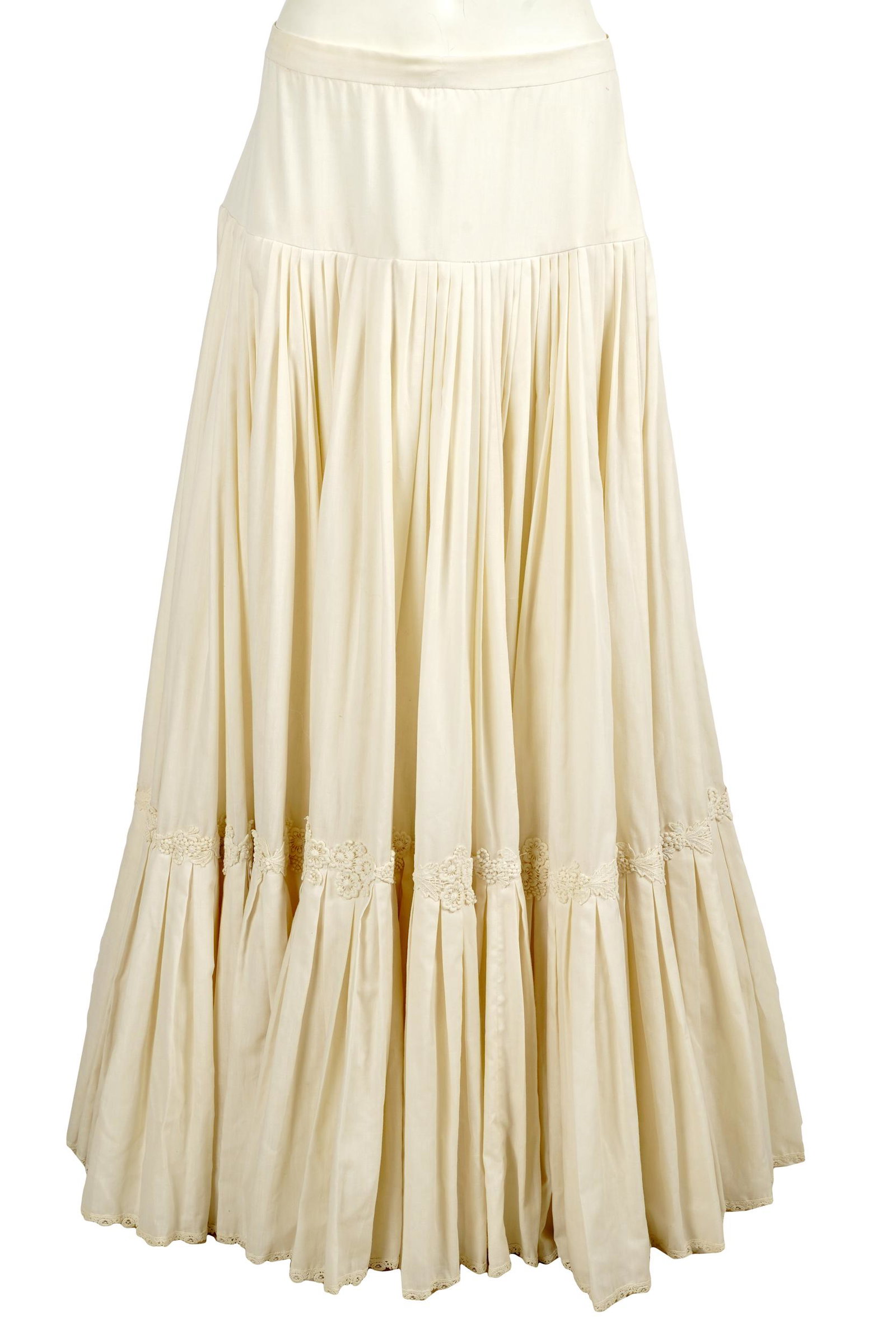 CAROL CHANNING "GRACE COSTUMES NEW YORK" PETTICOATED: with lace applique at hem