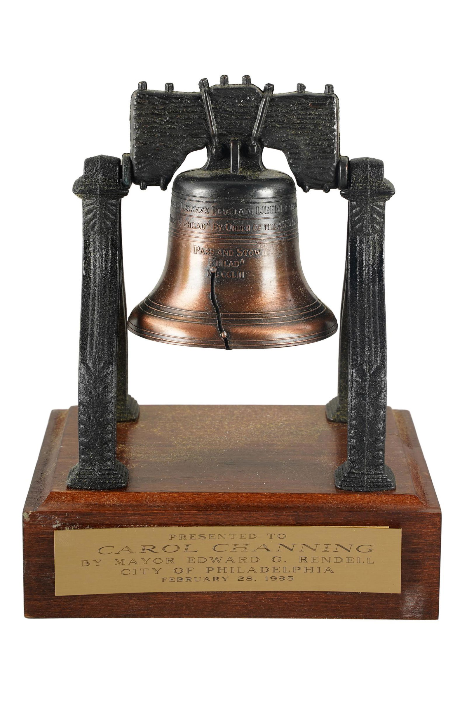 CAROL CHANNING PRESENTED PHILADELPHIA LIBERTY BELL (1 of 9)