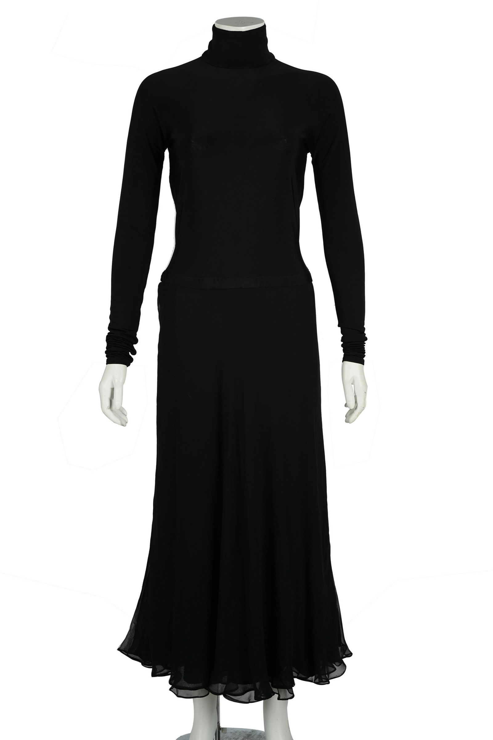 CAROL CHANNING TADASHI BLACK GOWN (1 of 11)