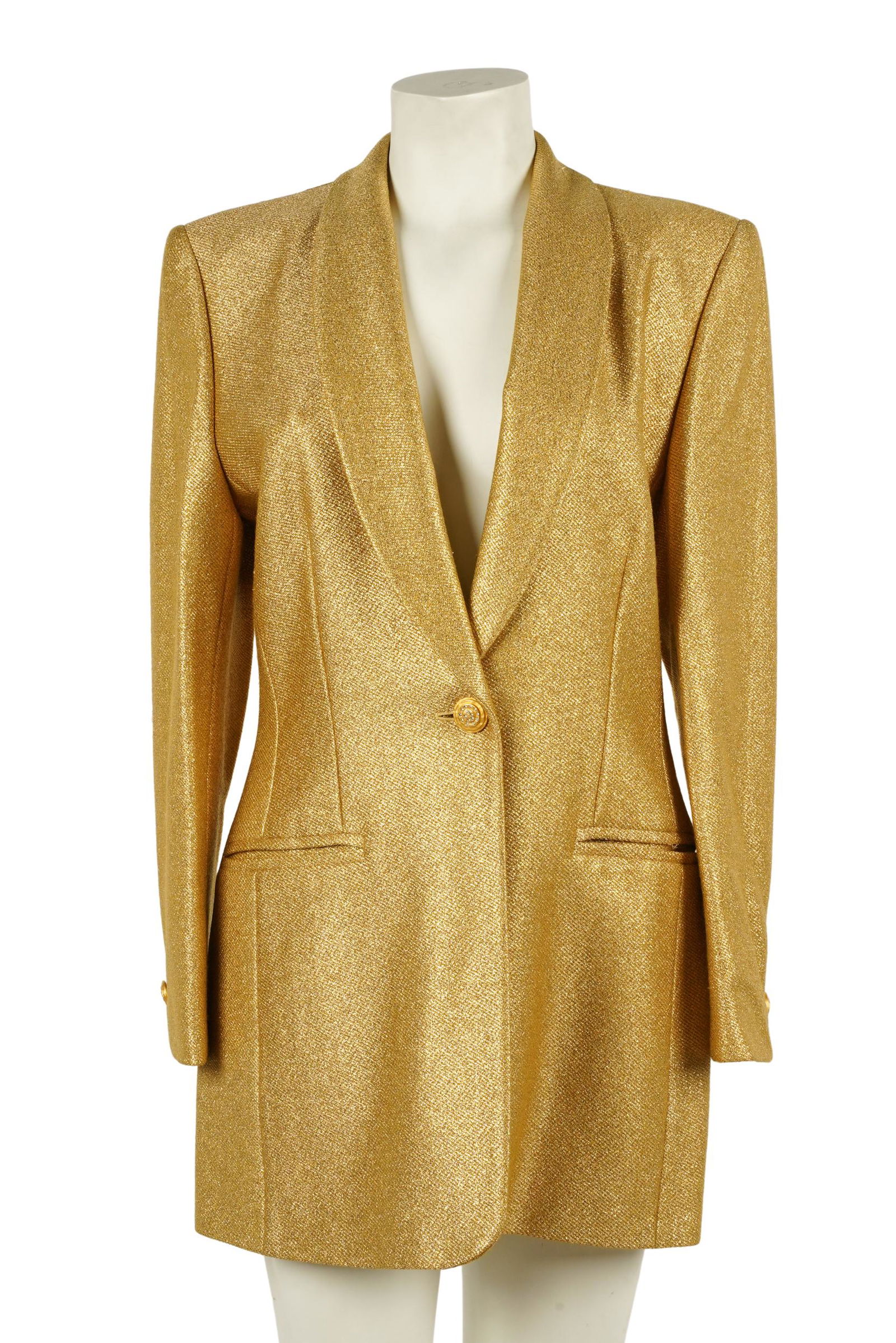 CAROL CHANNING ESCADA COUTURE GOLD LAME BLAZER (1 of 12)