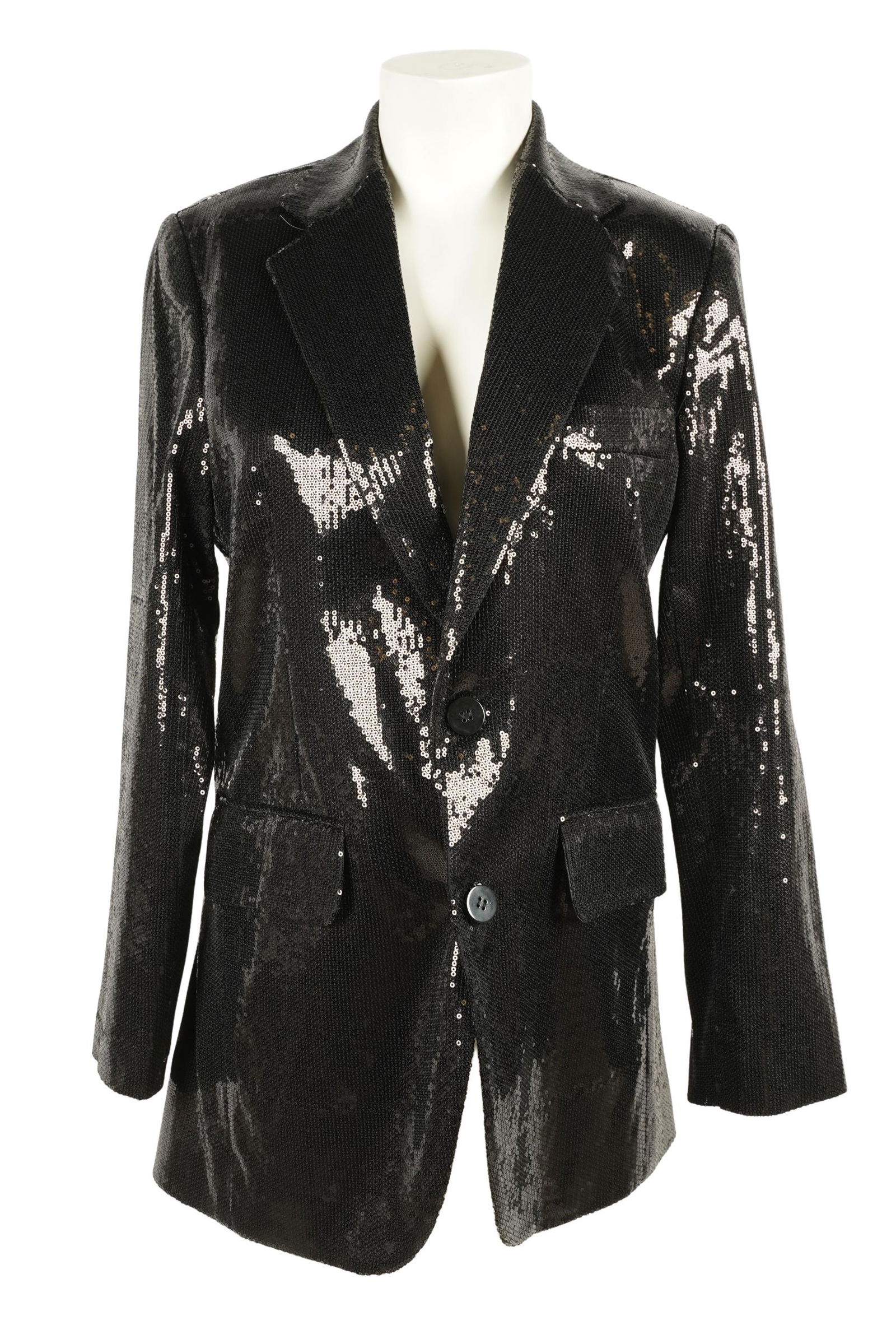 CAROL CHANNING BLACK SEQUIN BLAZER (1 of 11)