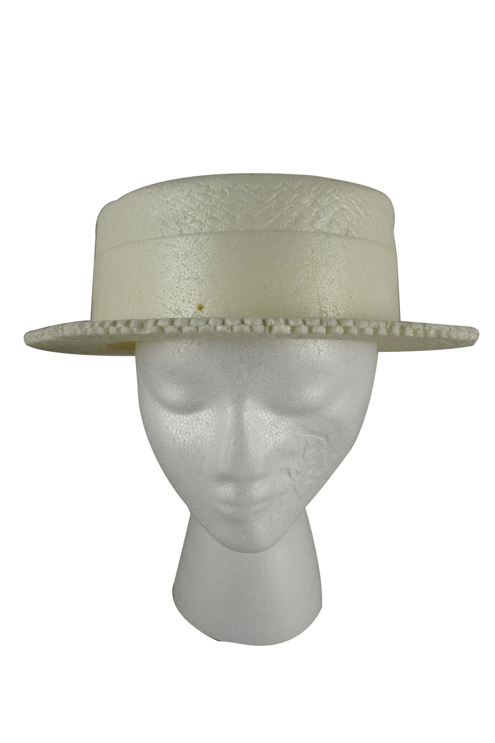 CAROL CHANNING COSTUME FOAM SKIMMER/BOATER HAT: possibly used by Channing in the musical 'Sugar Babies'