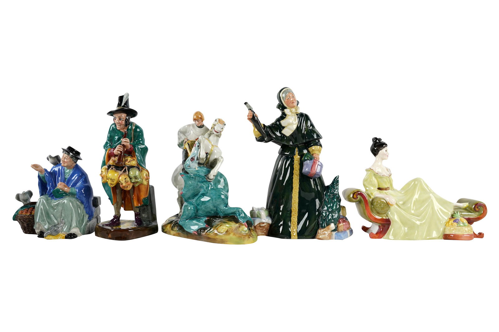 FIVE ROYAL DOULTON FIGURES (1 of 17)