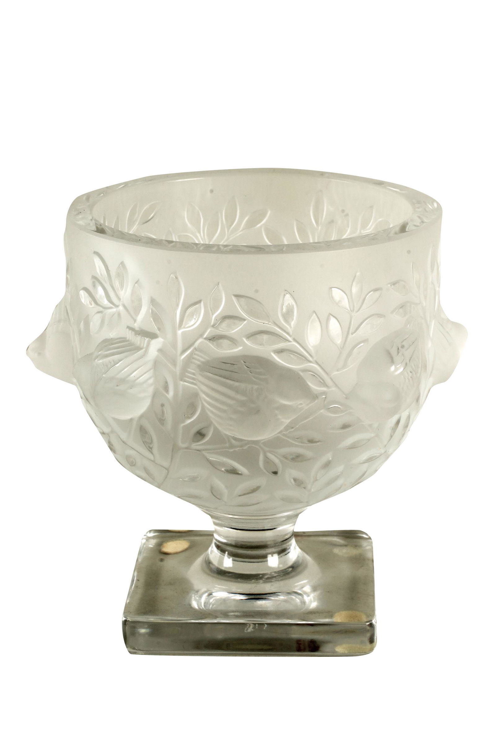 LALIQUE MOLDED GLASS VASE (1 of 7)
