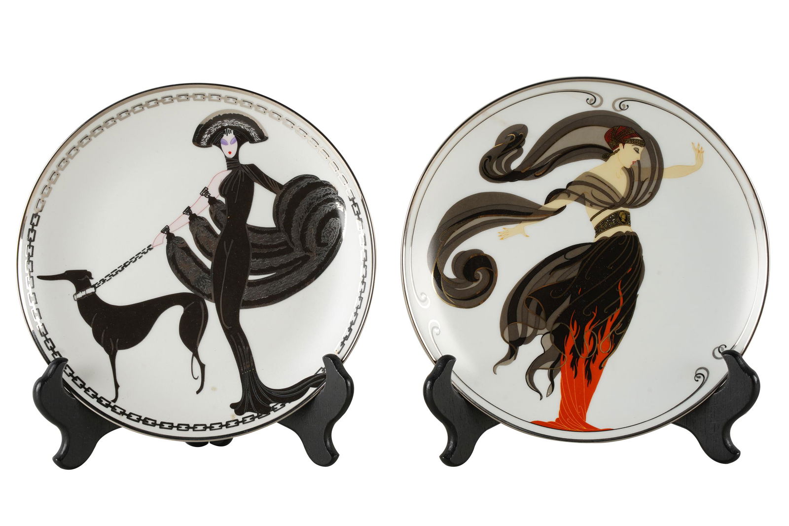 TWO HOUSE OF ERTE / FRANKLIN MINT PORCELAIN PLATES (1 of 10)