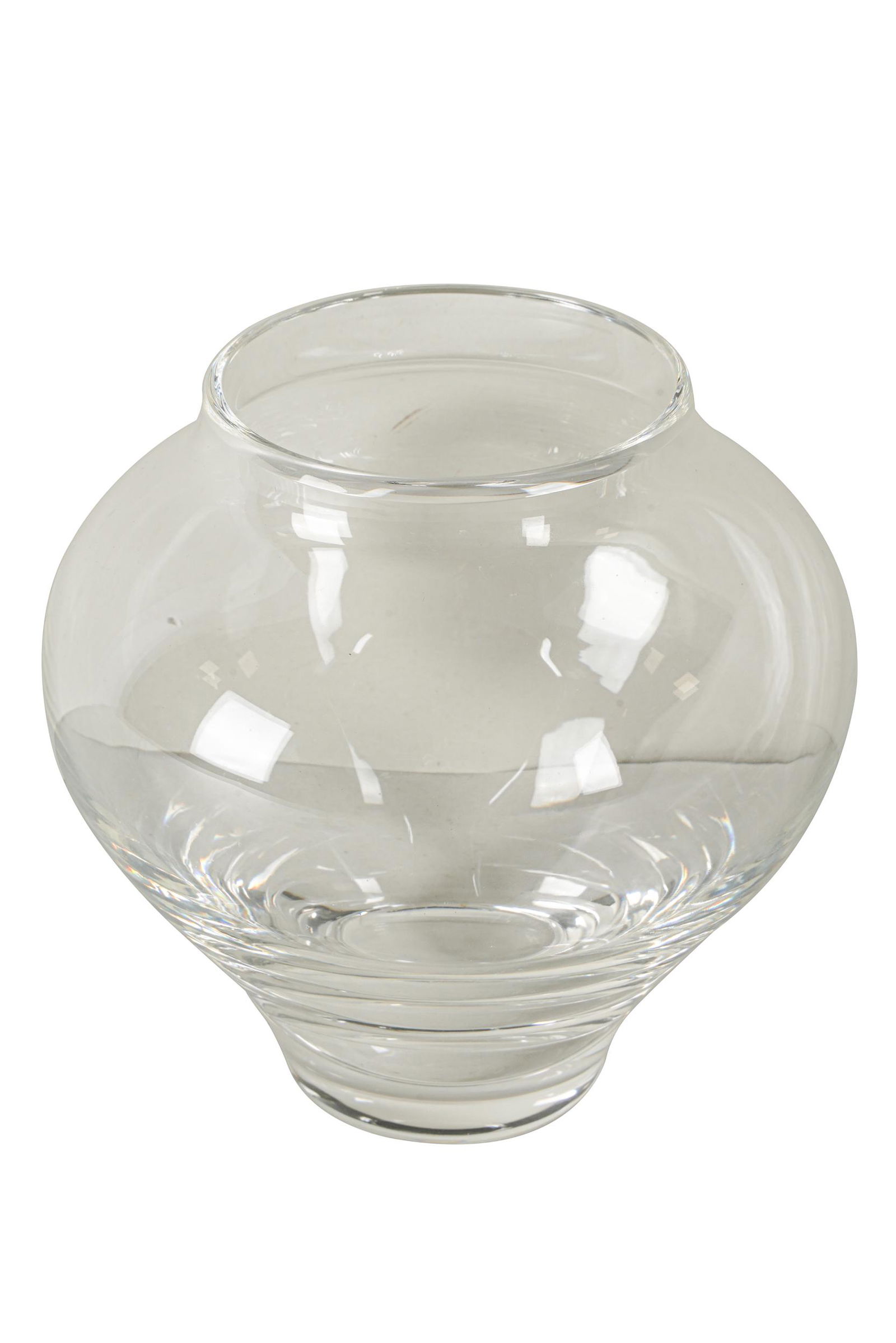 STEUBEN GLASS VASE: signed to underside; Condition: shelfwear to underside; 6 inches high