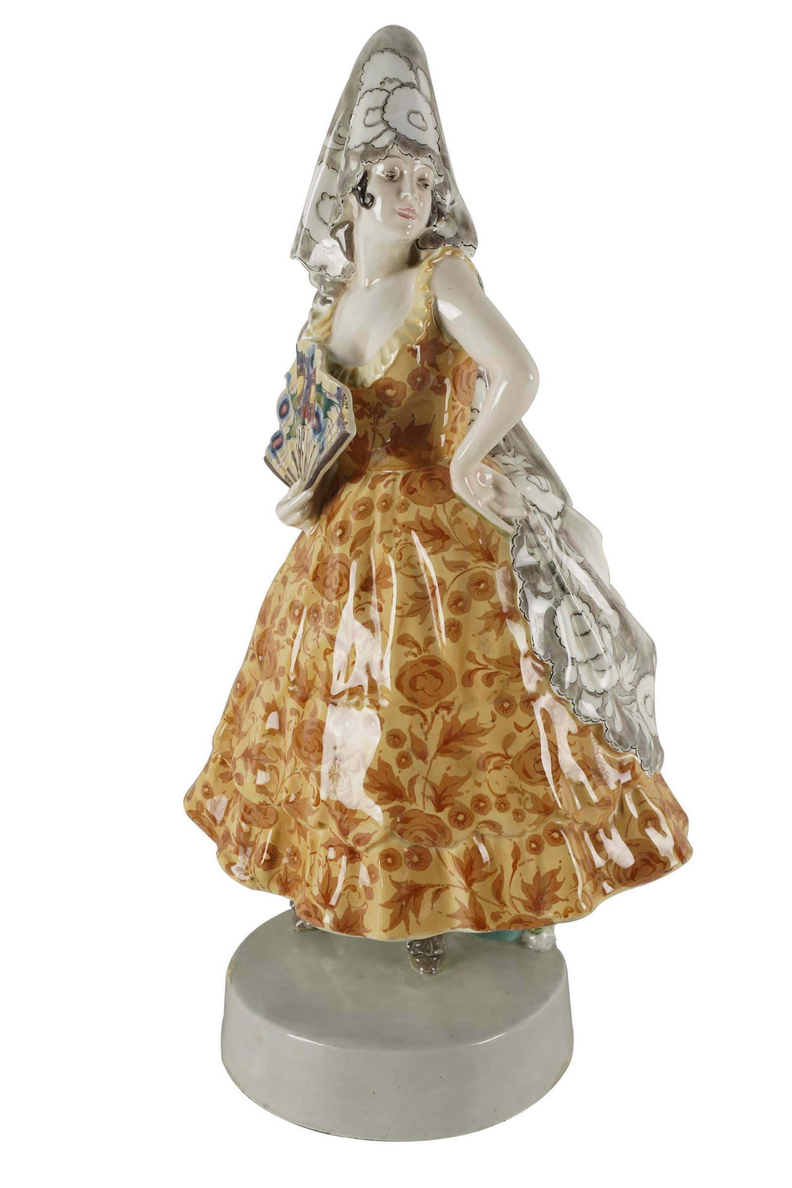 GOLDSCHEIDER PORCELAIN FIGURE OF A WOMAN (1 of 9)