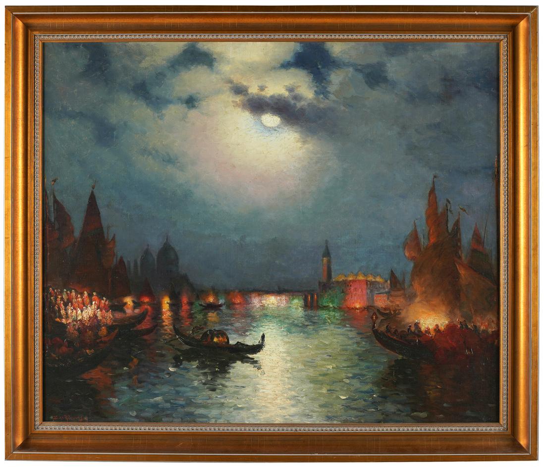 RICHARD DE RIBCOWSKY (1880 - 1936): VENICE NOCTURNE (1 of 12)