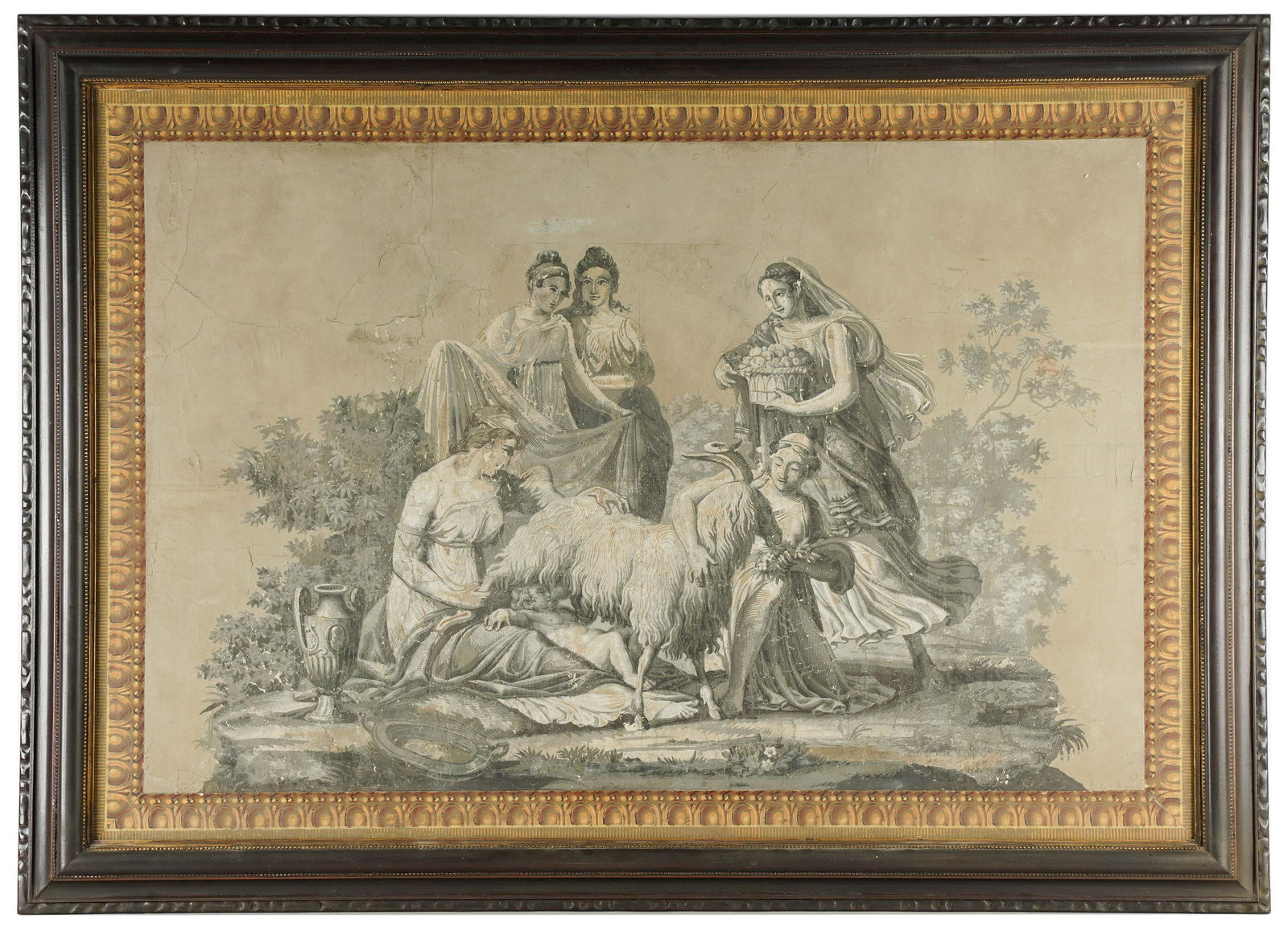 CONTINENTAL NEOCLASSICAL GRISAILLE DECORATIVE PANEL (1 of 7)