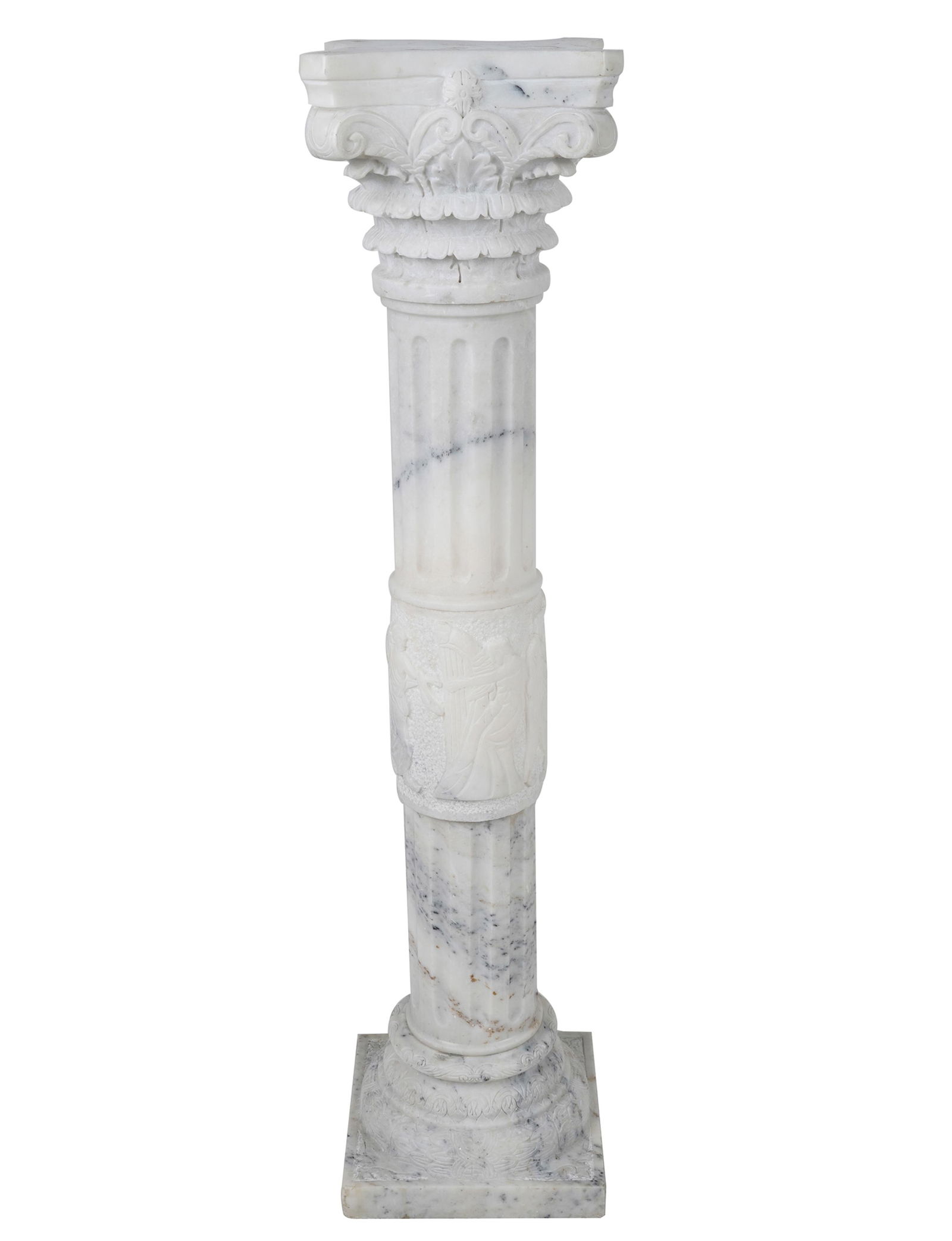 CARVED MARBLE PEDESTAL (1 of 8)
