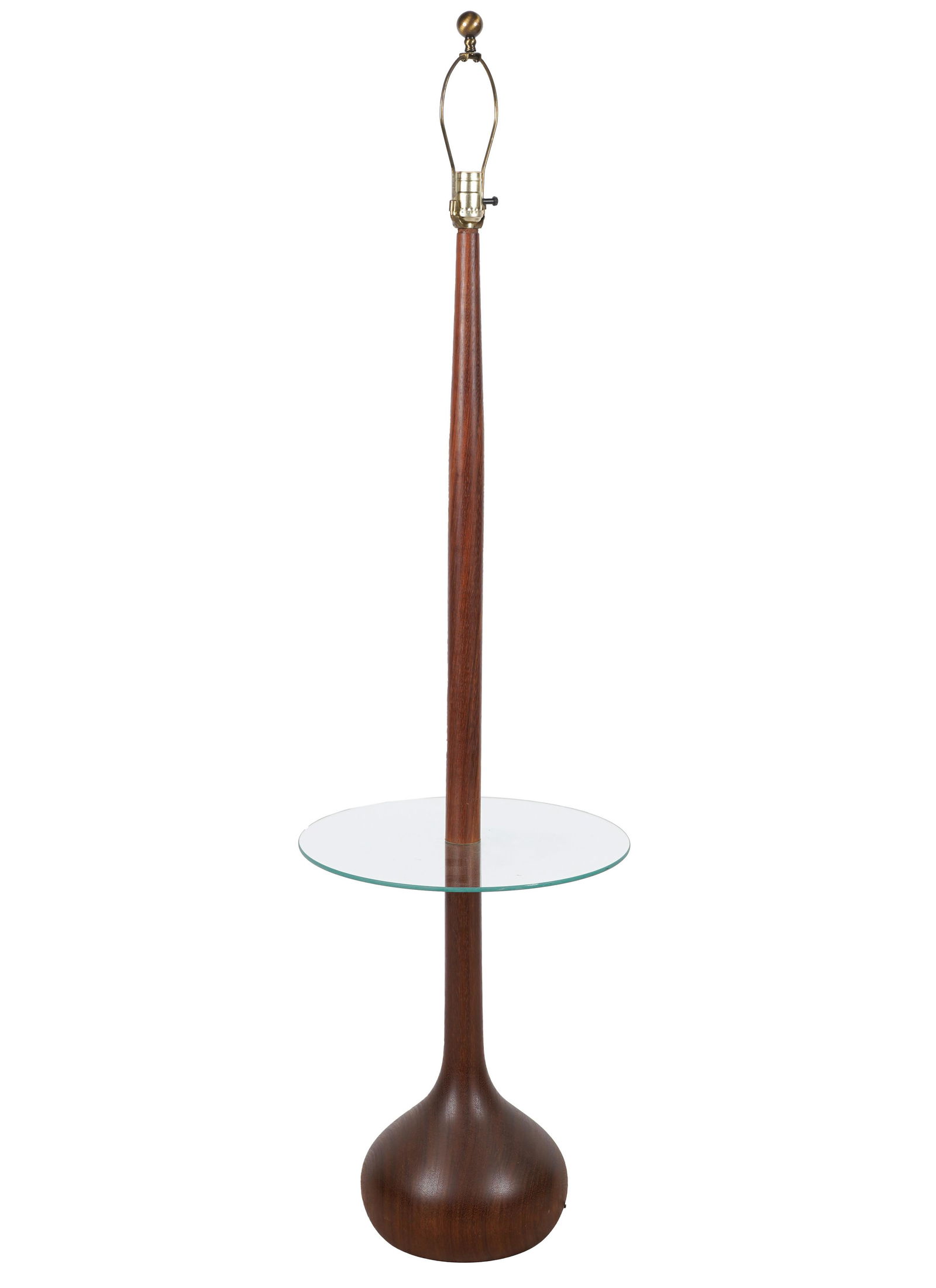 MODERN WOOD FLOOR LAMP / TABLE (1 of 6)